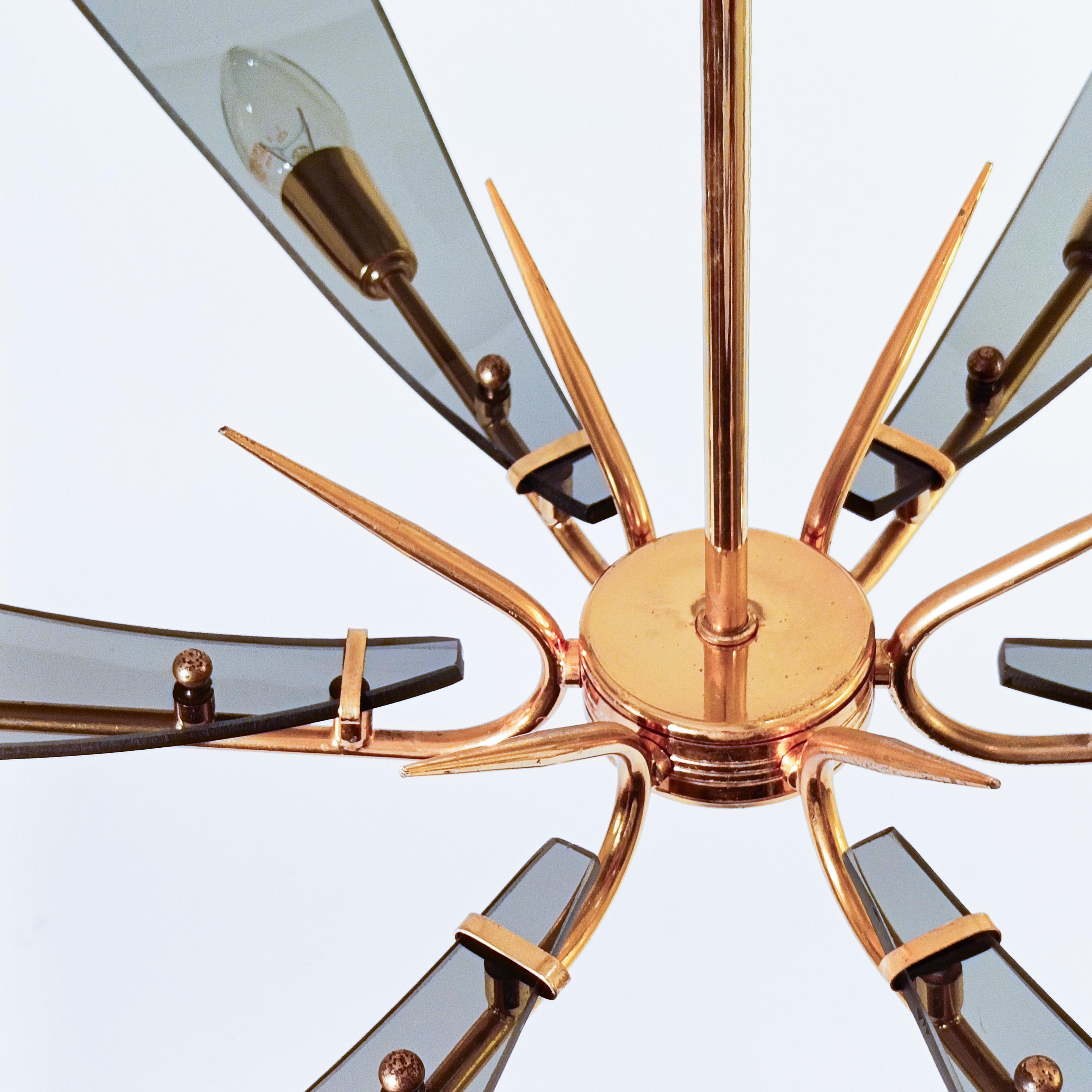 Max Ingrand. Lampadario in stile 