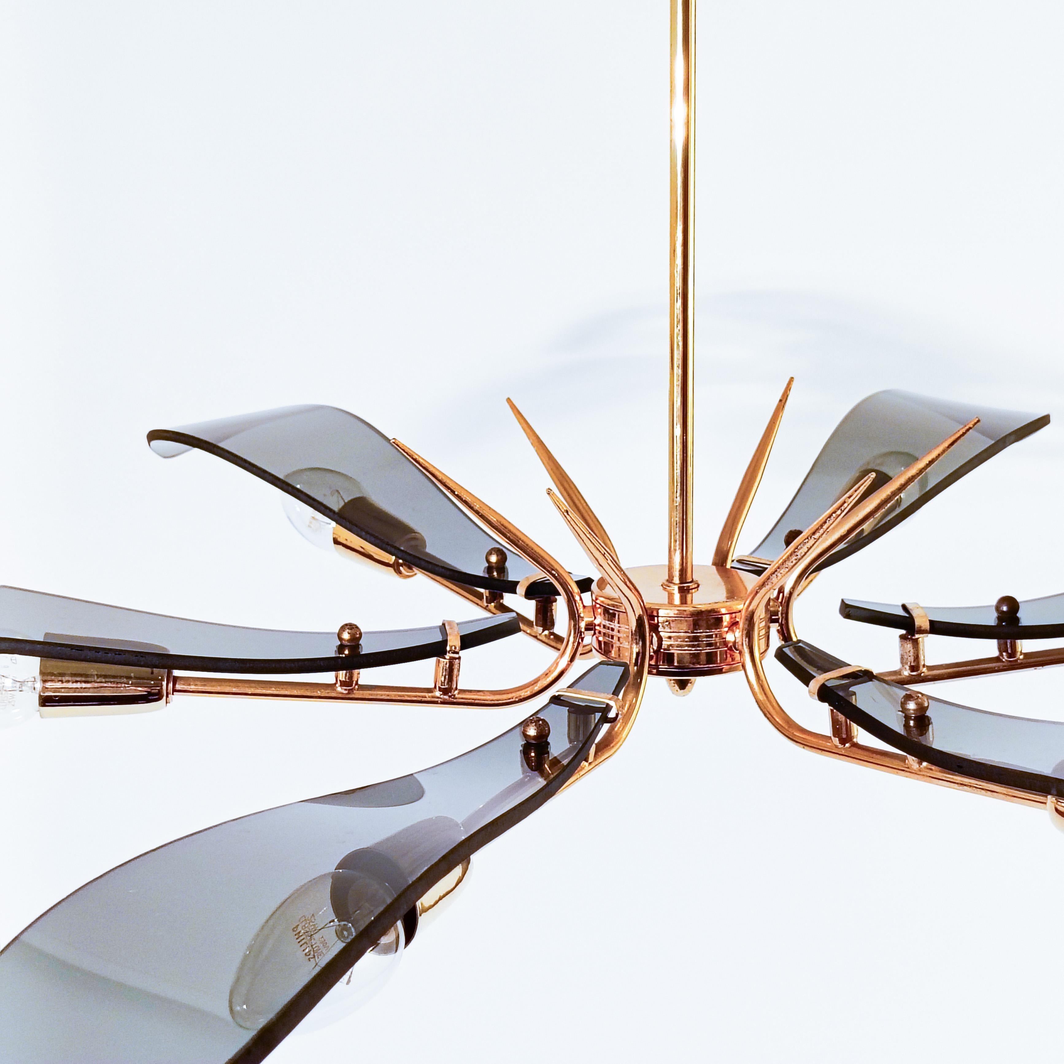 Italiano Max Ingrand. Lampadario in stile 