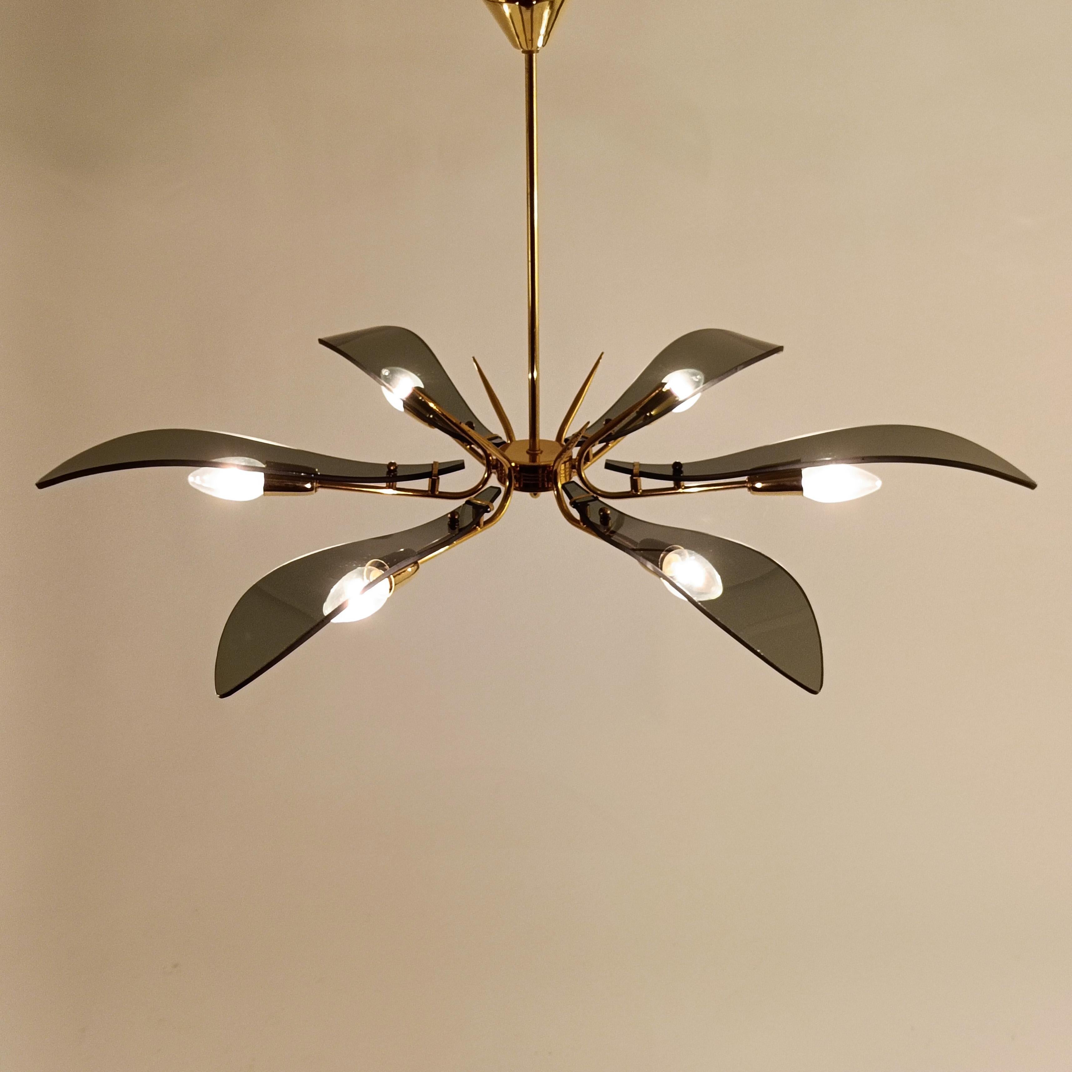 Max Ingrand. Lampadario in stile 