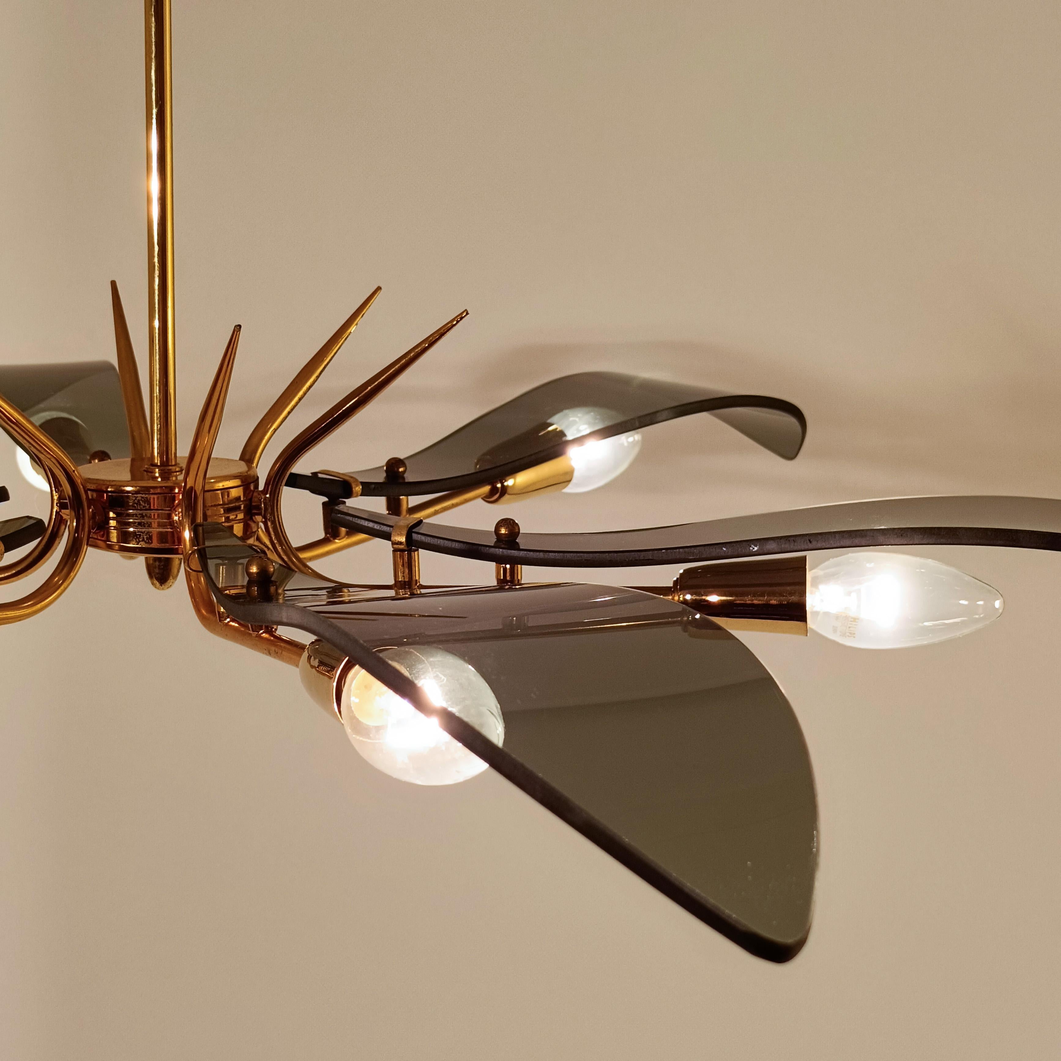 Max Ingrand. Lampadario in stile 