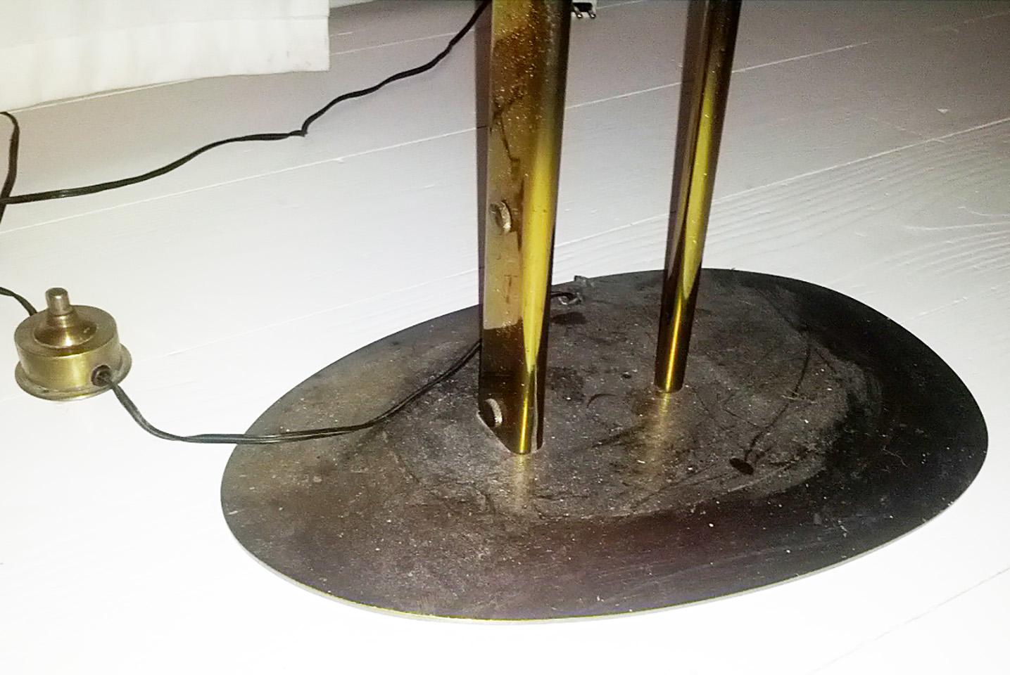 Ottone Lampada da terra Max Ingrand in ottone e vetro per Fontana Arte, Milano 1958 aca
