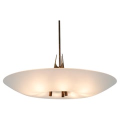 Max Ingrand Fontana Arte Chandelier Light Mod. 1758  Glass Brass, 1960