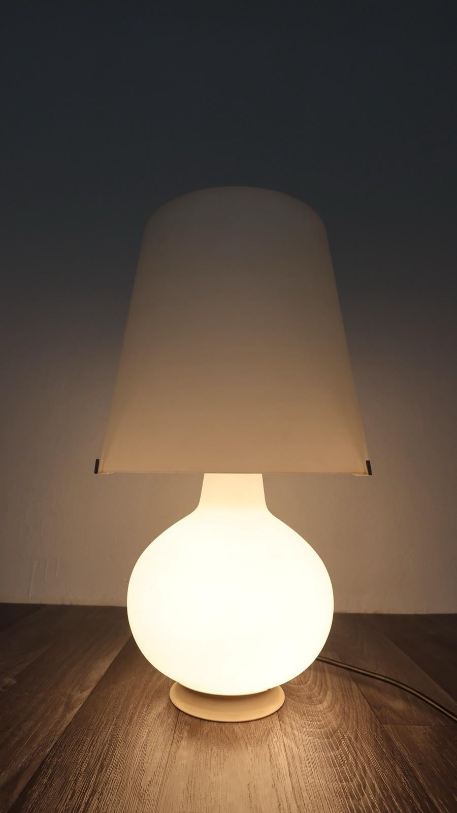 Late 20th Century Max Ingrand Fontana Arte Lamp 1853 Medium H:54 cm 80s Design Modernism