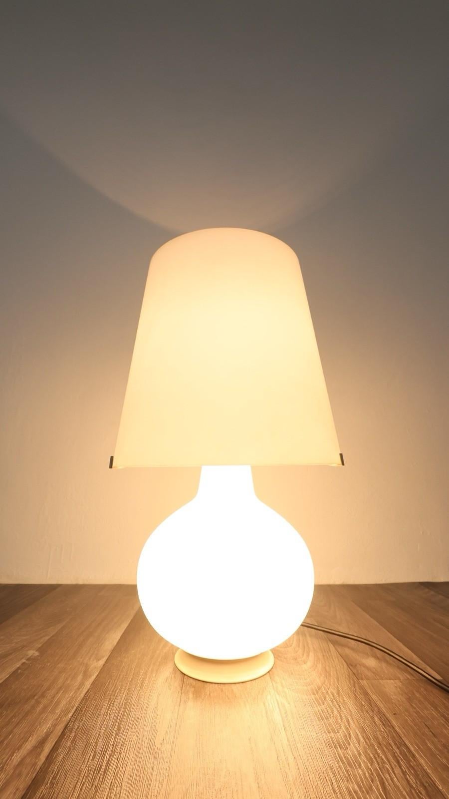 Metal Max Ingrand Fontana Arte Lamp 1853 Medium H:54 cm 80s Design Modernism