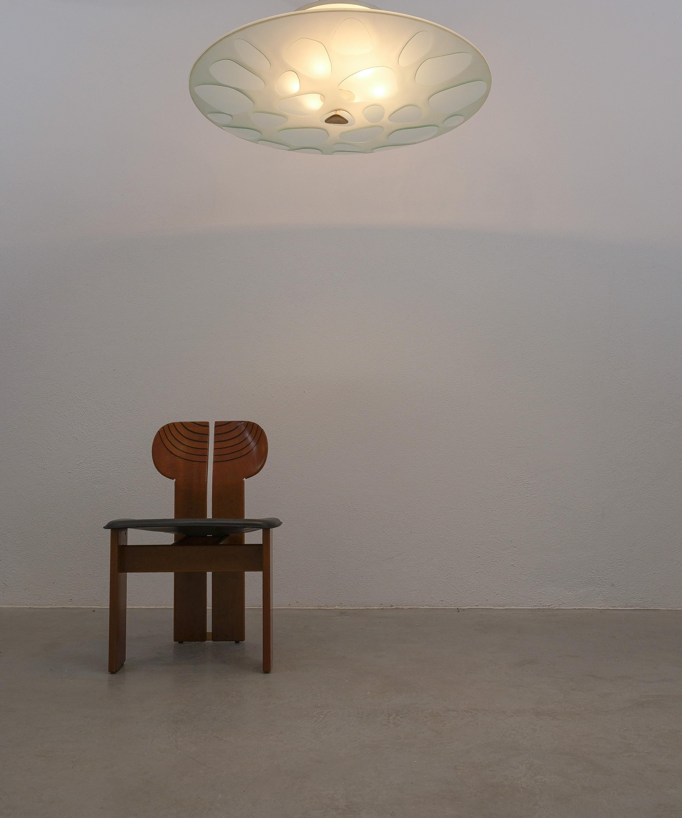 Mid-Century moderno Max Ingrand Fontana Arte, Grande montatura da incasso in vetro, Italia, metà del secolo scorso in vendita