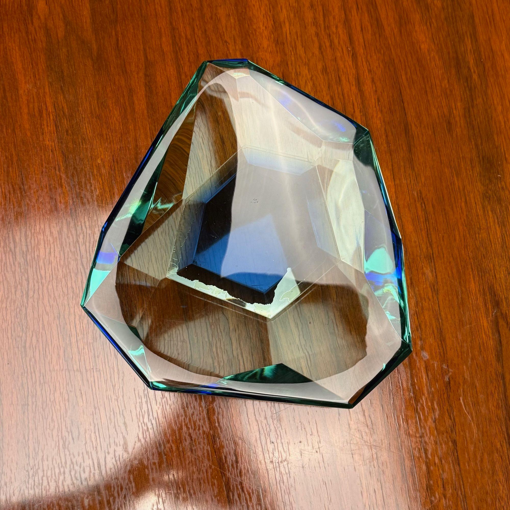 Max Ingrand, Fontana Arte, Moderno de mediados de siglo, Cenicero, Cristal tallado, Años 60 en venta 3