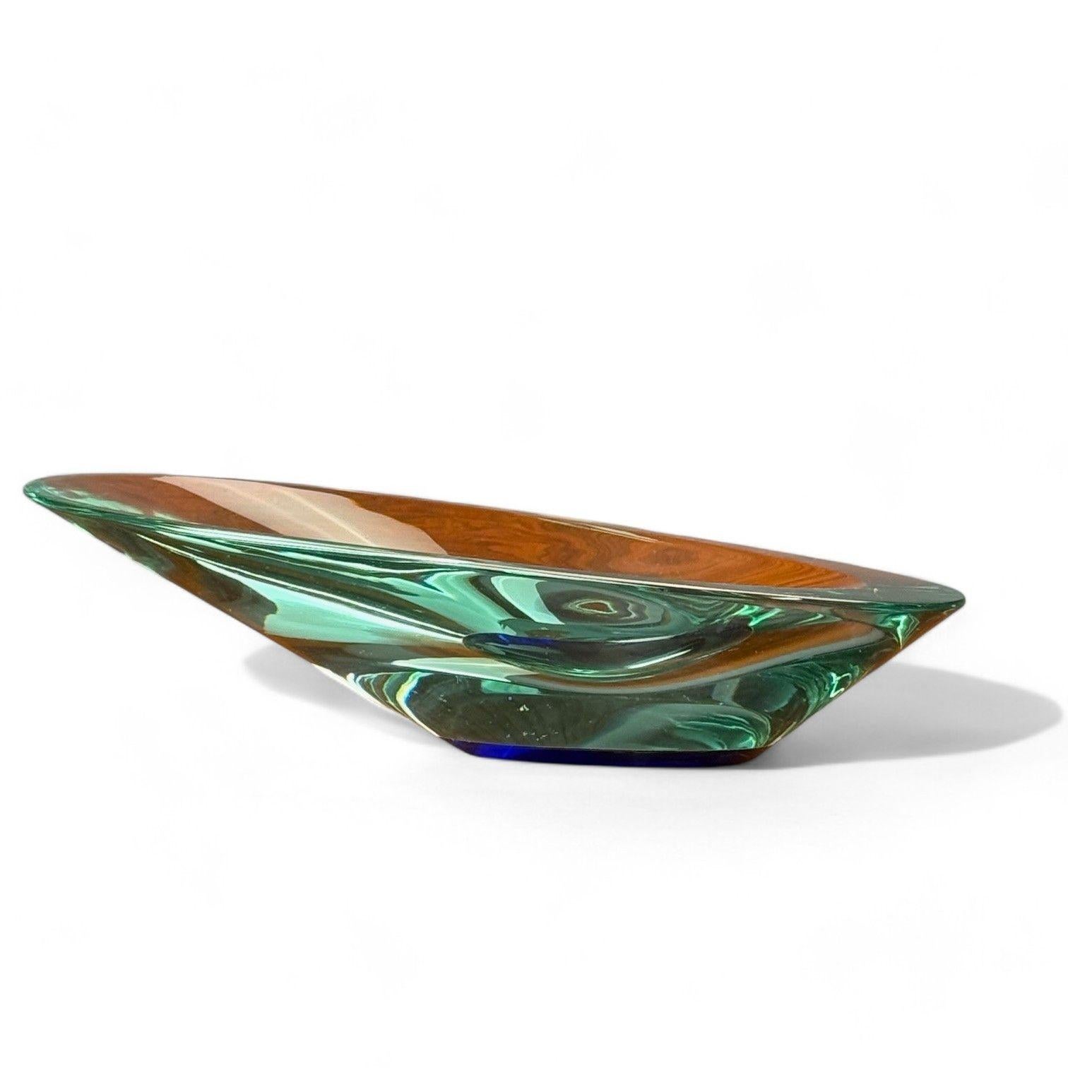 Cristal Grand cendrier moderne mi-siècle, Max Ingrand, Fontana Arte, années 1960 en vente