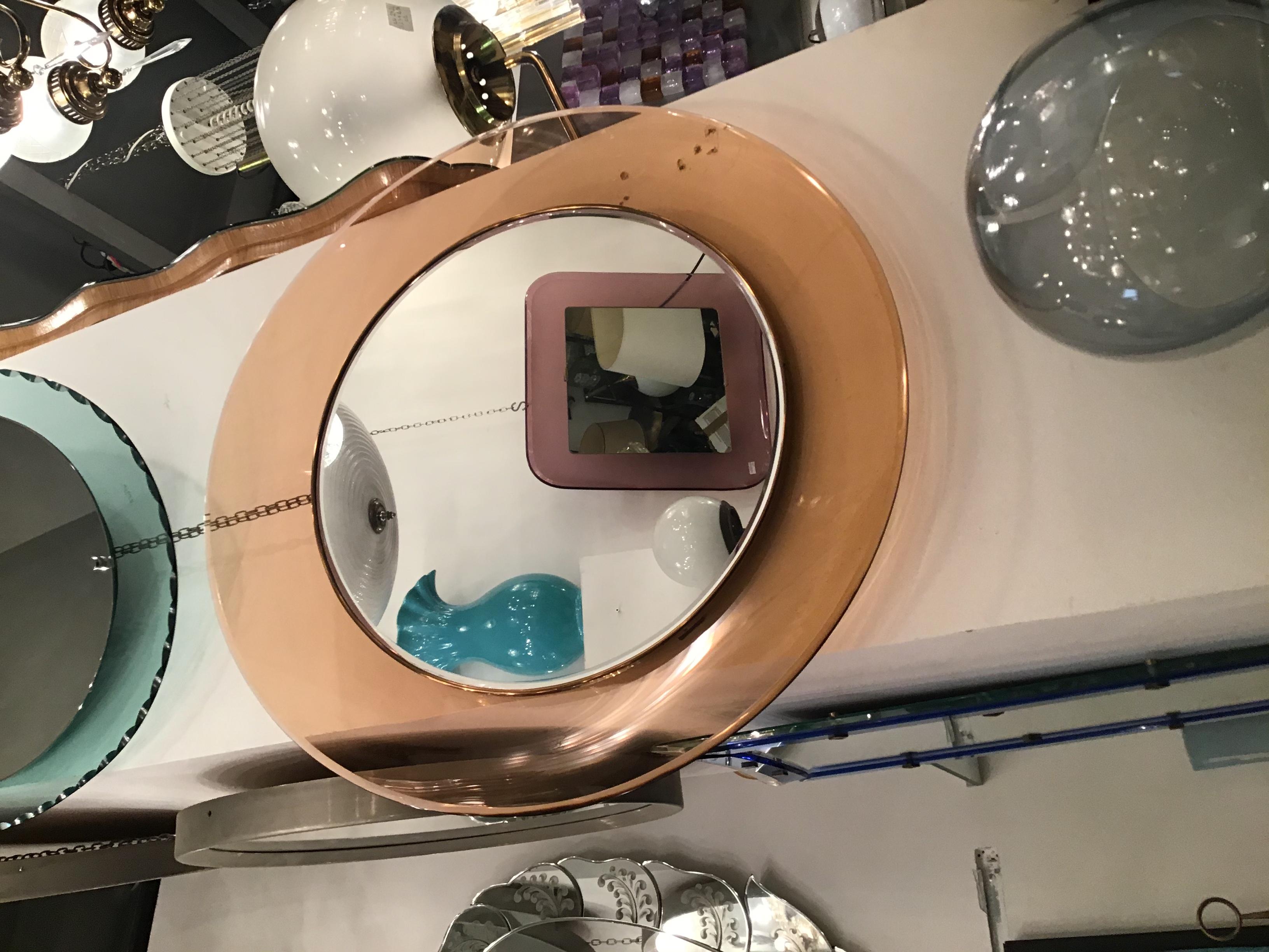 Max Ingrand “Fontana Arte” Mirror Brass Glass 1968 Italy  For Sale 4