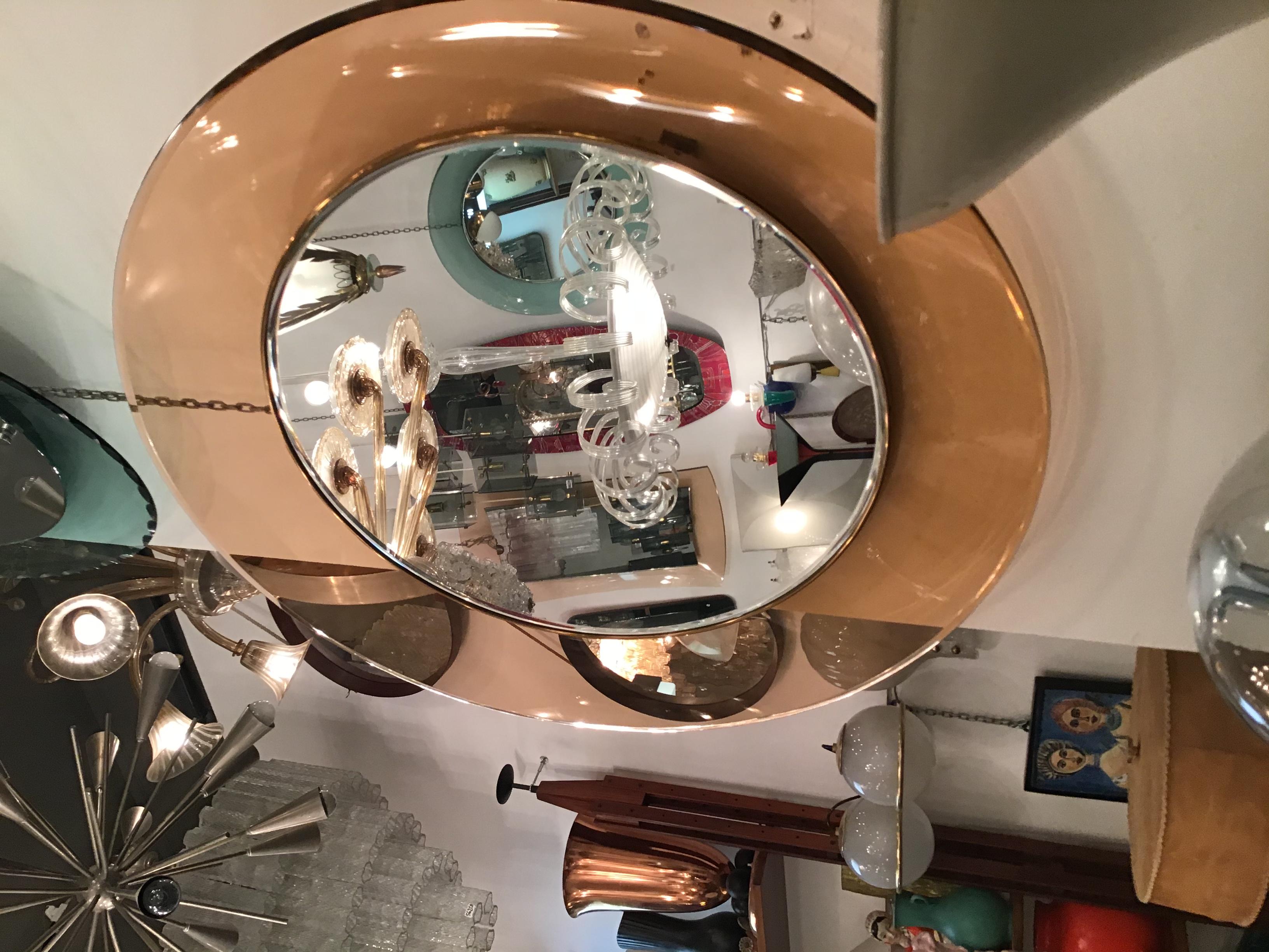 Max Ingrand “Fontana Arte” Mirror Brass Glass 1968 Italy  For Sale 1