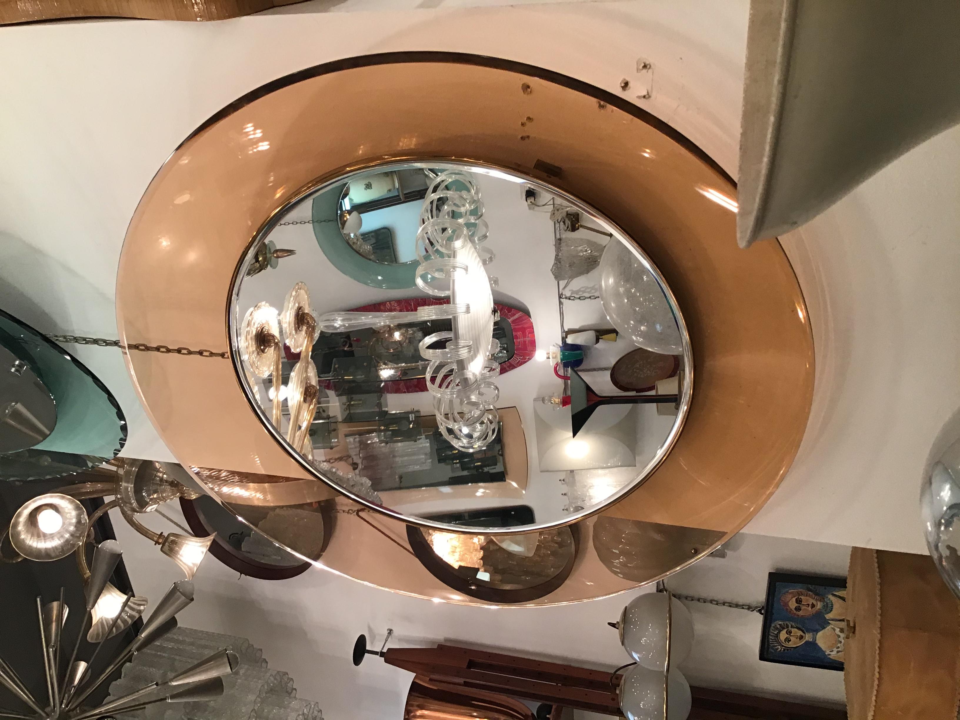 Max Ingrand “Fontana Arte” Mirror Brass Glass 1968 Italy  For Sale 2