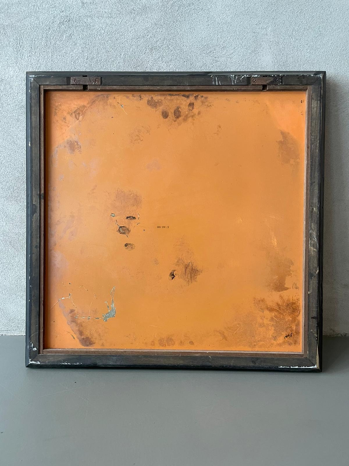 Max Ingrand Miroir Fontana Arte Mod.2377 Encadrement en verre taillé coloré Wood noir Bon état - En vente à Catania, IT