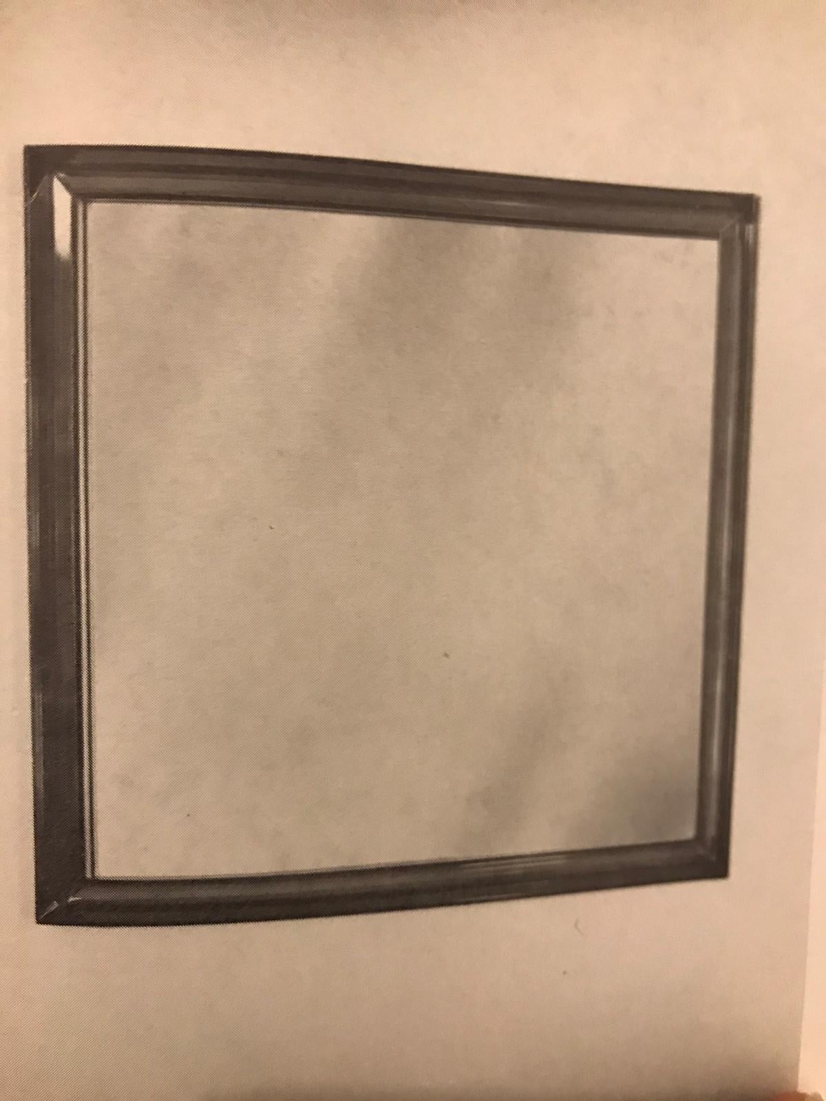 Miroir Max Ingrand Fontana Arte Mod.2377 avec cadre en verre taillé et bois noir en vente 2