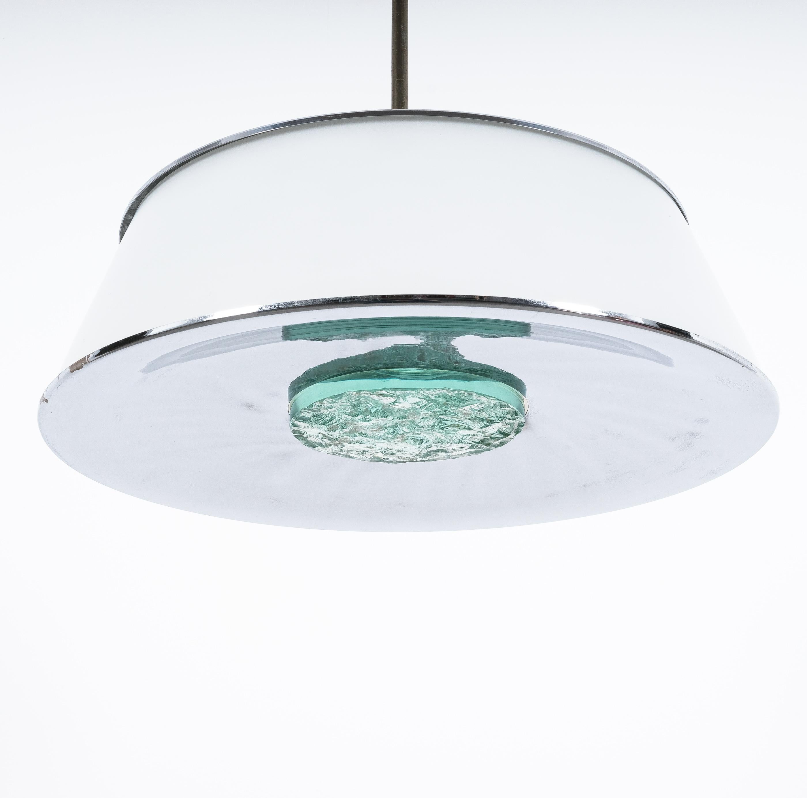 Max Ingrand Fontana Arte Mod. 2364 Opal Glass Lamp, Italy, Mid-Century Modern 2