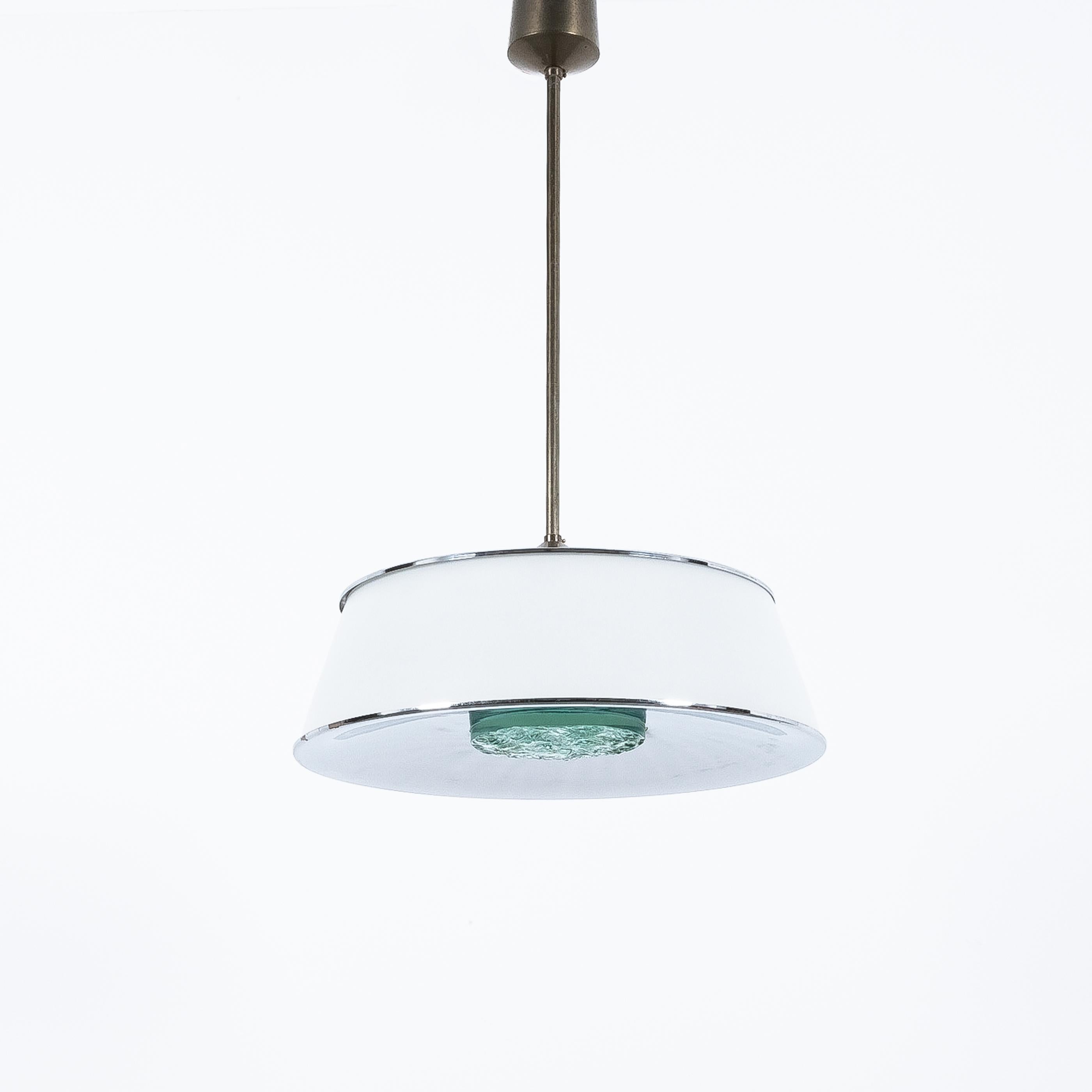Max Ingrand Fontana Arte Mod. 2364 Opal Glass Lamp, Italy, Mid-Century Modern 6