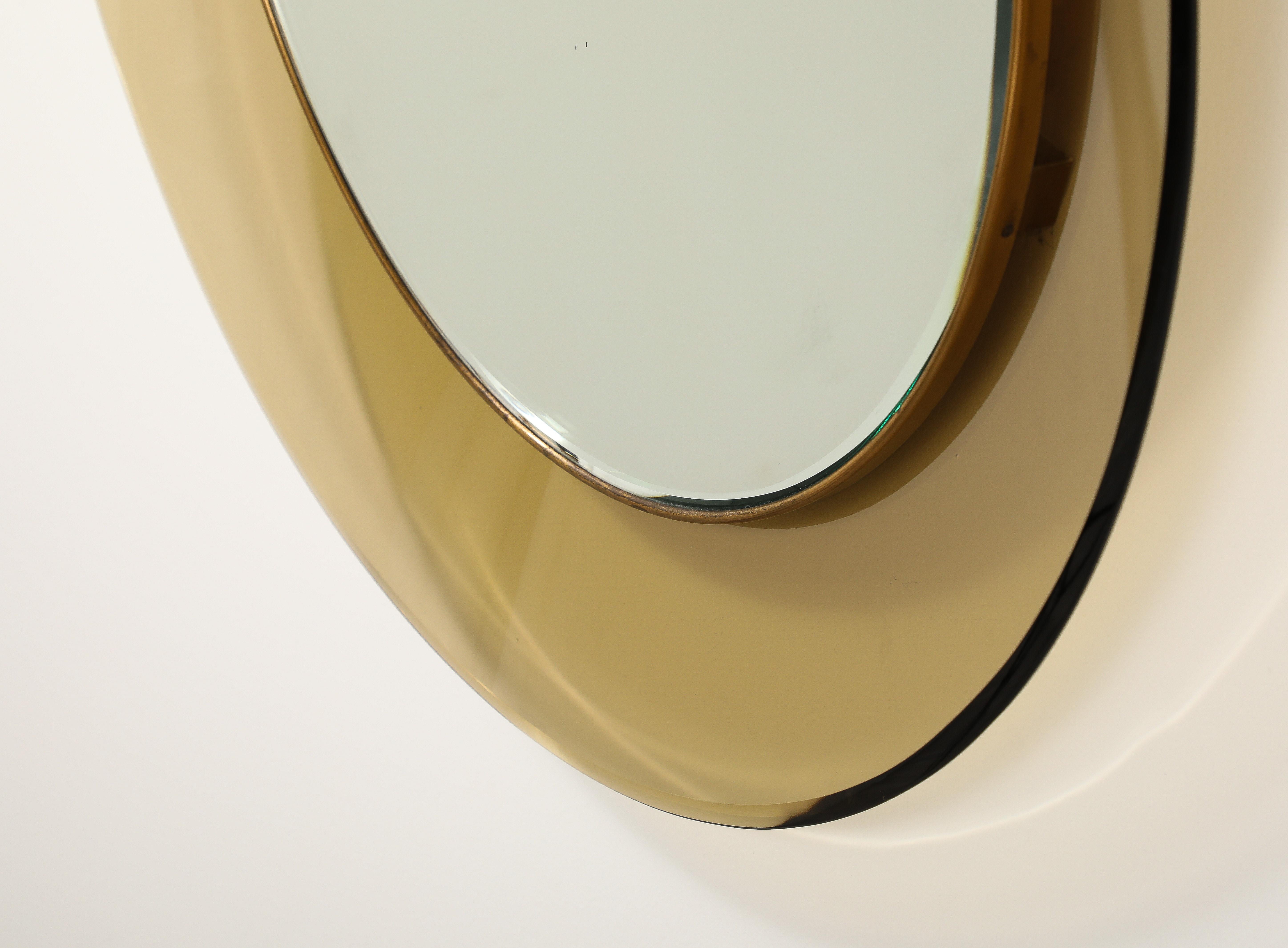 Max Ingrand Fontana Arte Modèle '1699' Miroir mural circulaire, Italie, 1963 Bon état - En vente à New York, NY