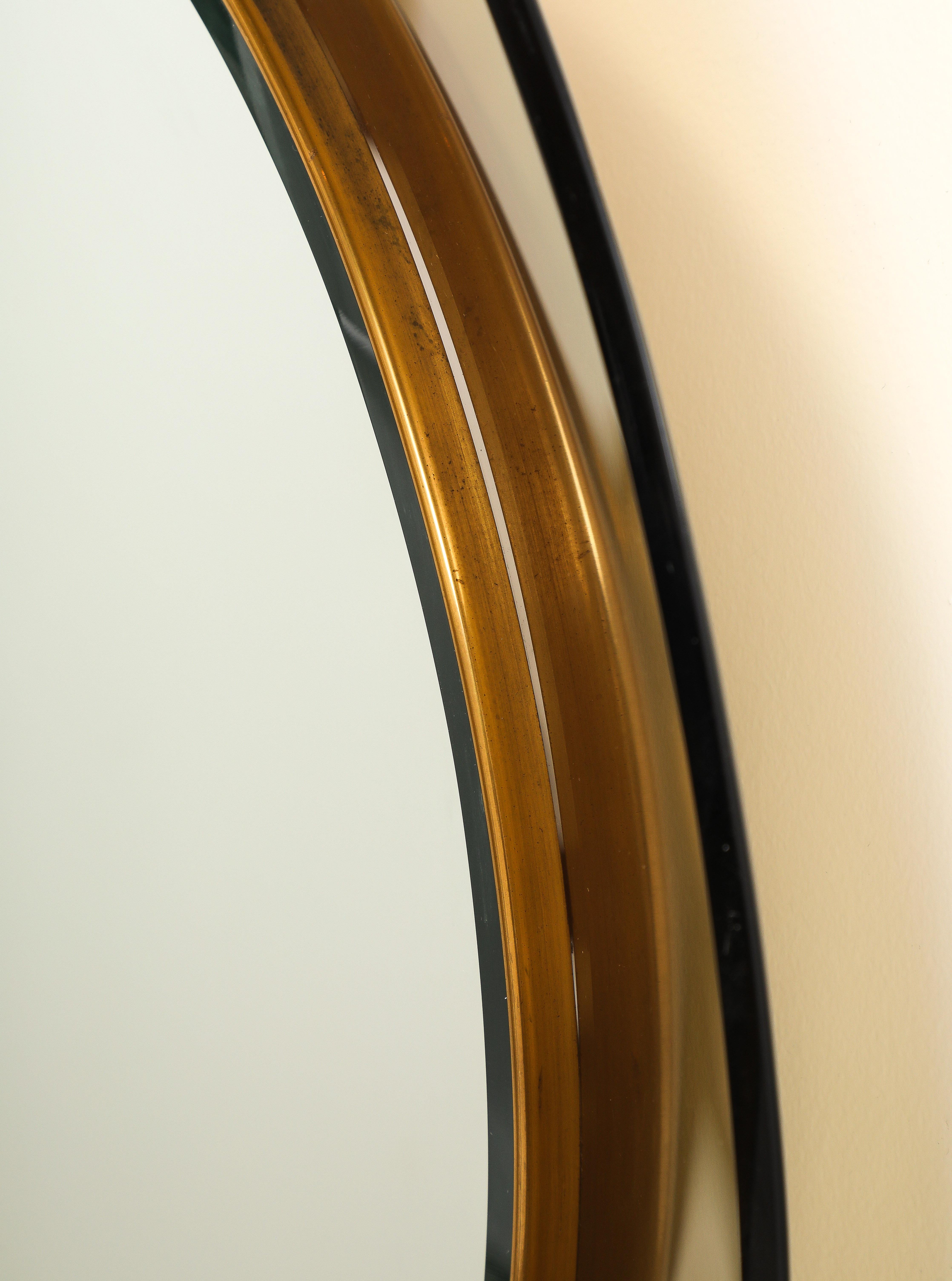 Milieu du XXe siècle Max Ingrand Fontana Arte Modèle '1699' Miroir mural circulaire, Italie, 1963 en vente