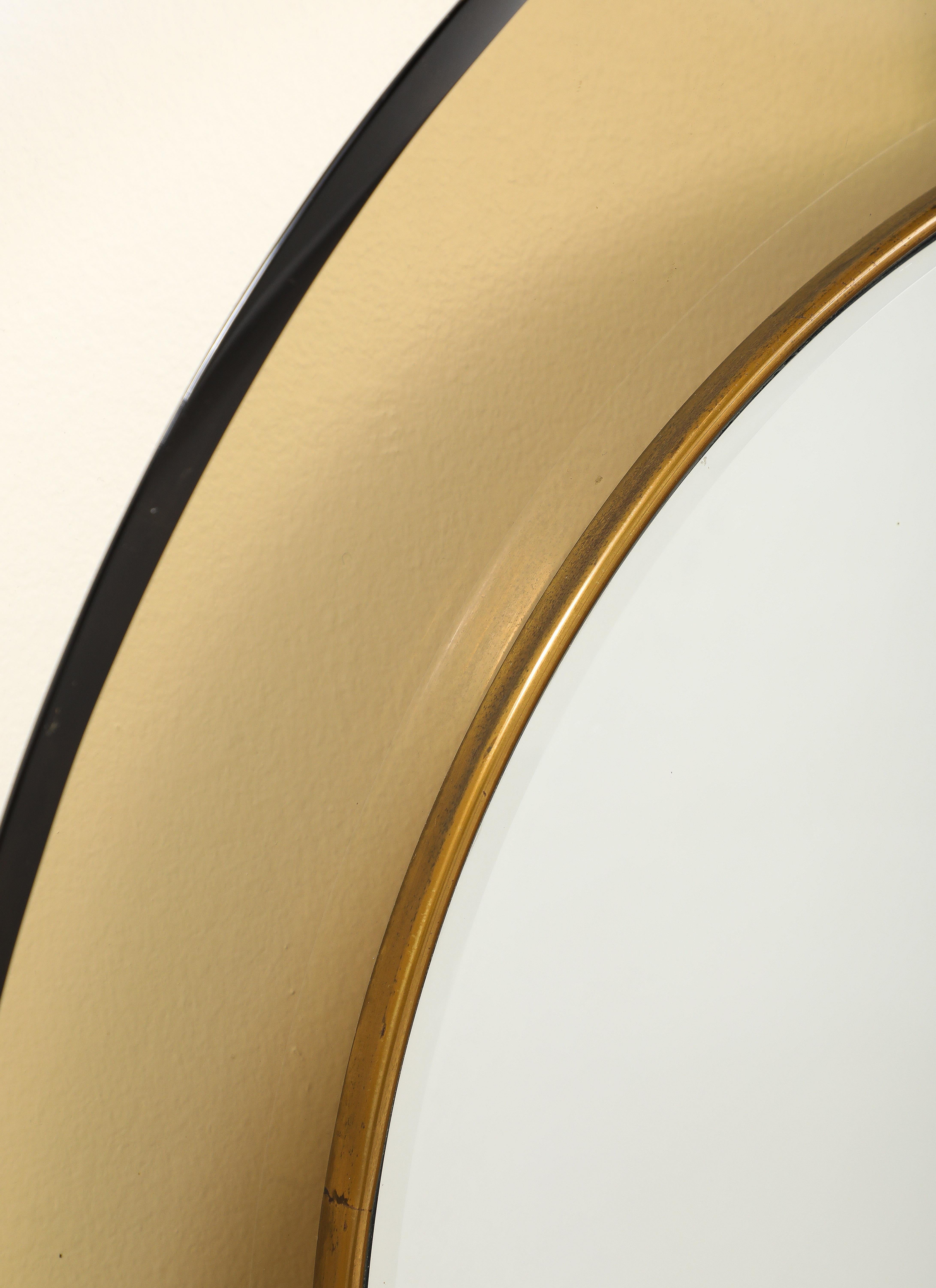Laiton Max Ingrand Fontana Arte Modèle '1699' Miroir mural circulaire, Italie, 1963 en vente
