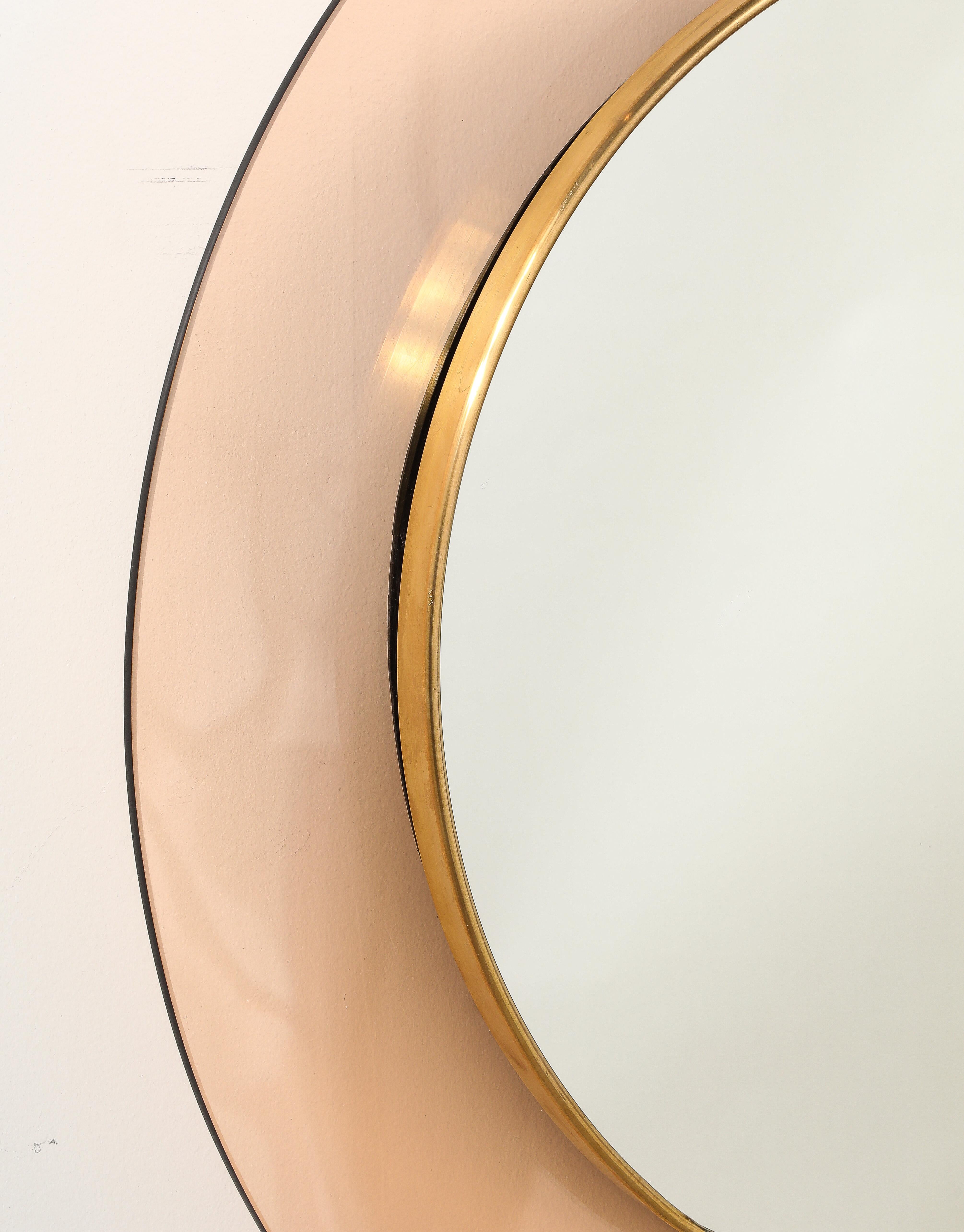 Mid-Century Modern Max Ingrand Fontana Arte Modèle '1699' Miroir mural circulaire, Italie, circa 1963 en vente