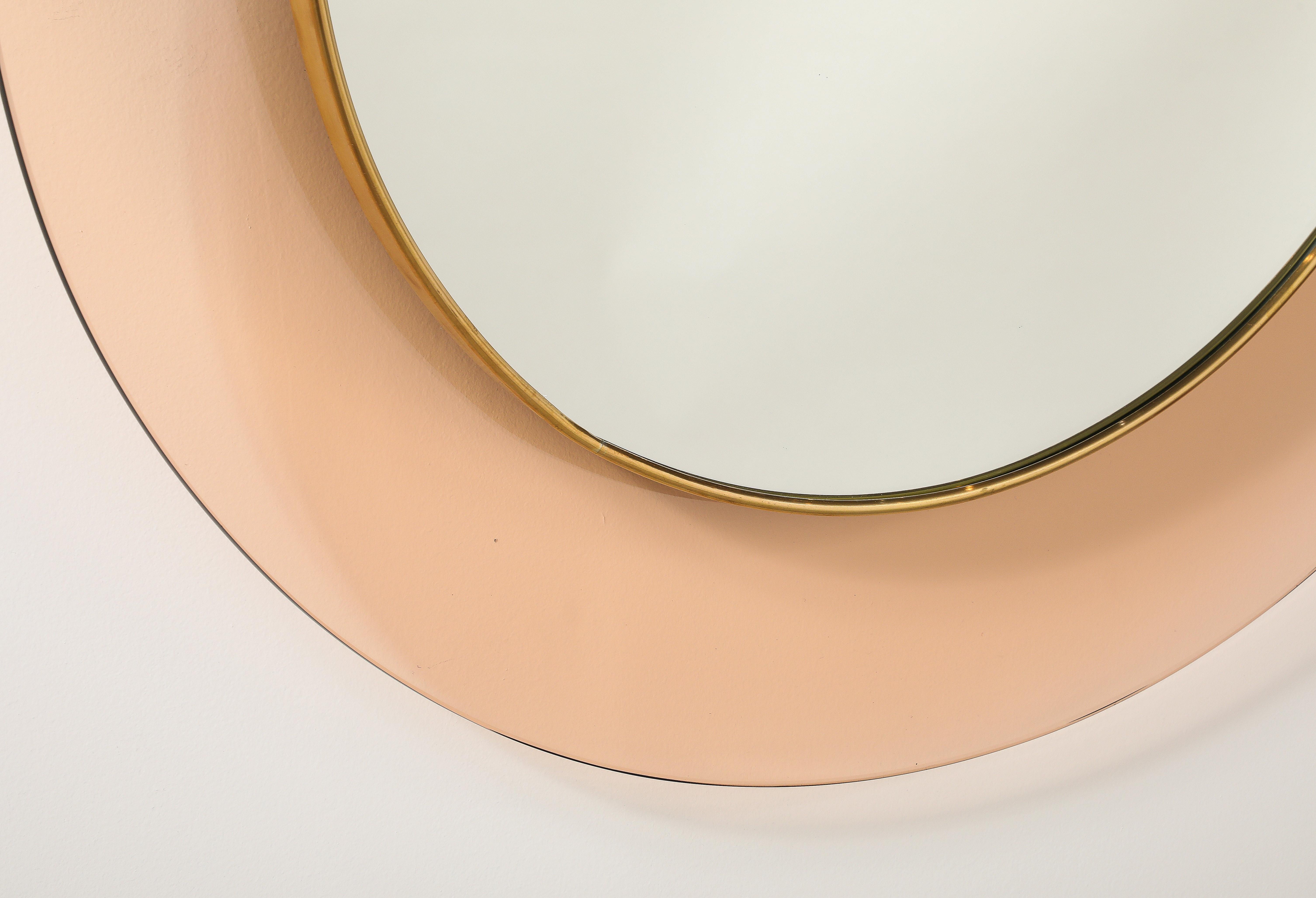 italien Max Ingrand Fontana Arte Modèle '1699' Miroir mural circulaire, Italie, circa 1963 en vente