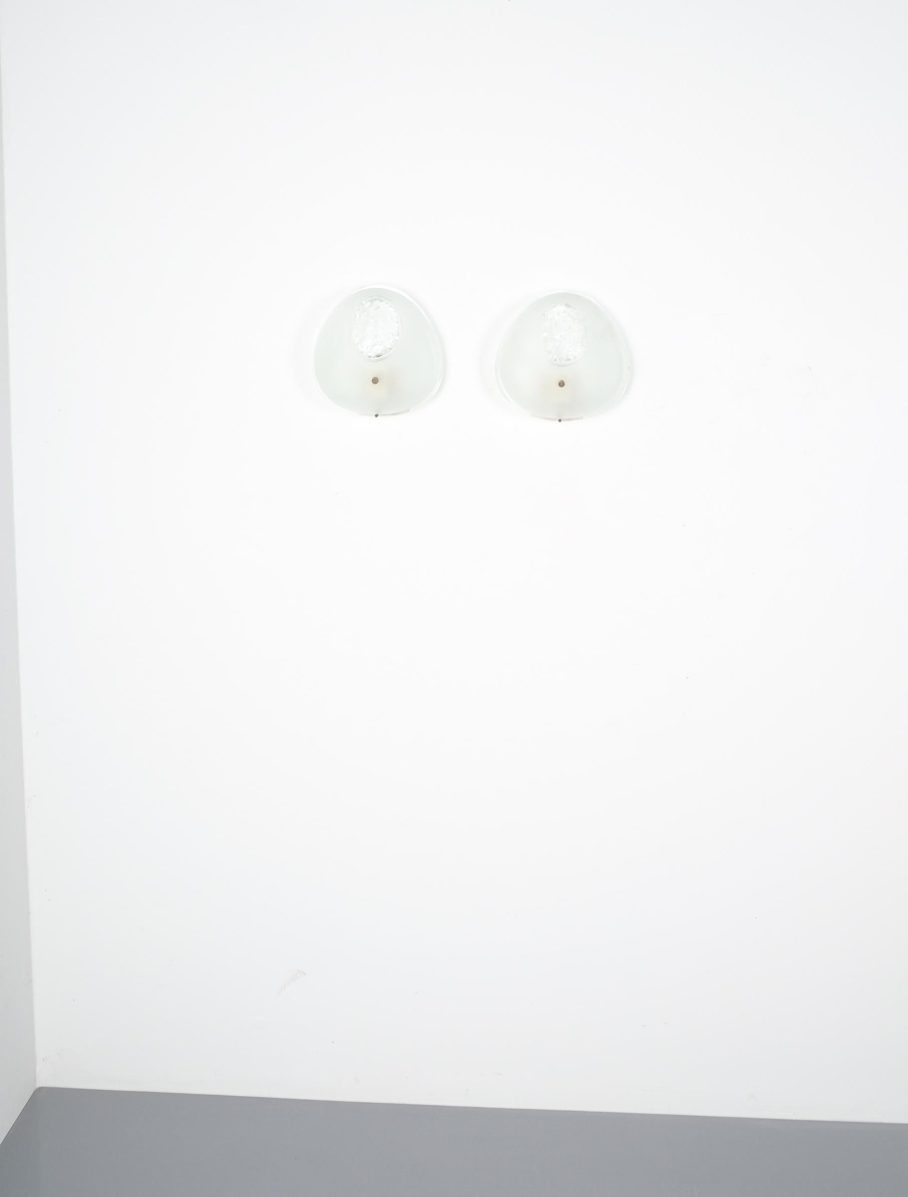 Max Ingrand Fontana Arte, Modell 1944 Dicke Glas-Leuchten 3 Pieces, Italien, 1960 im Angebot 4