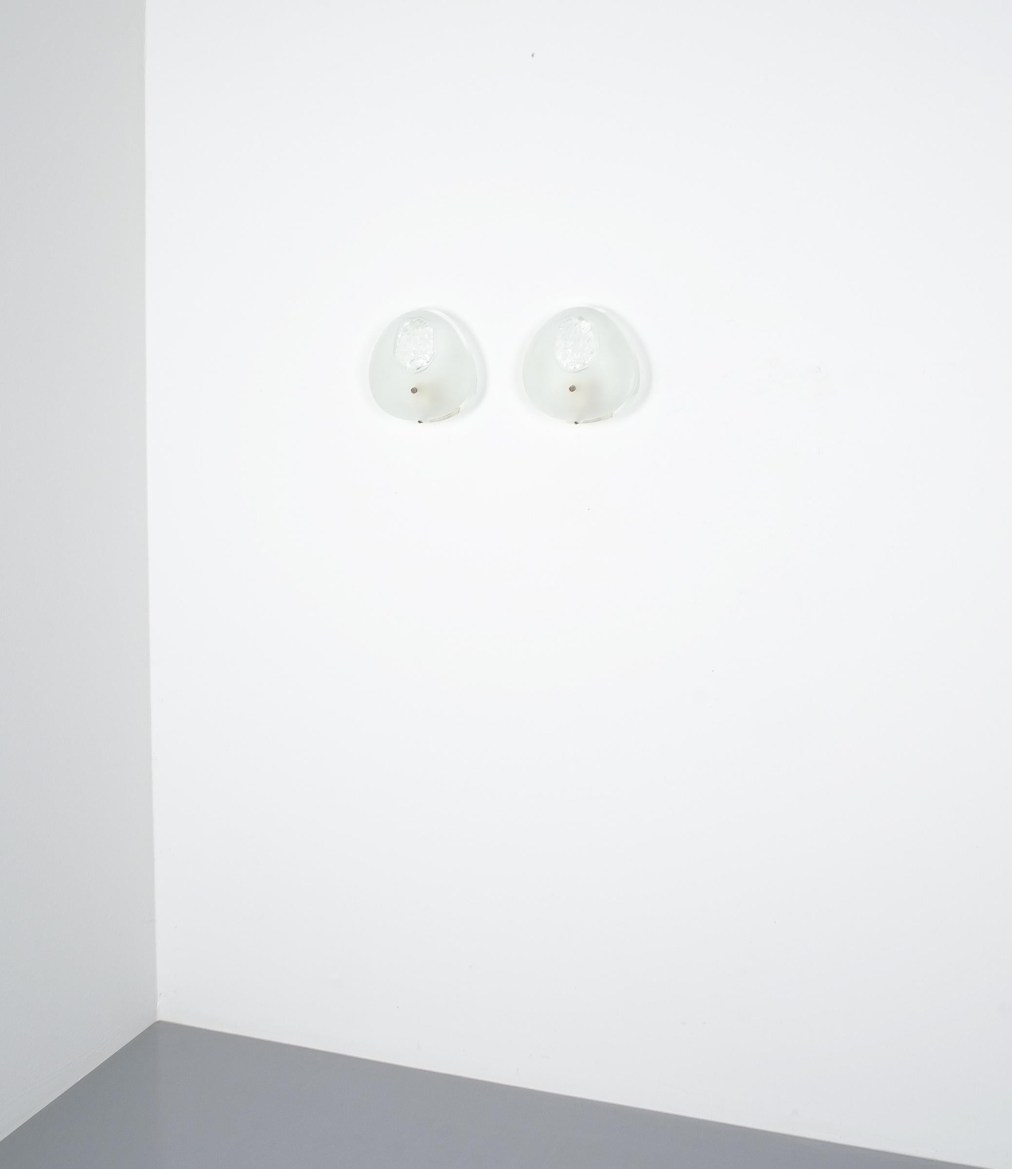 Max Ingrand Fontana Arte, Modell 1944 Dicke Glas-Leuchten 3 Pieces, Italien, 1960 im Zustand „Gut“ im Angebot in Vienna, AT