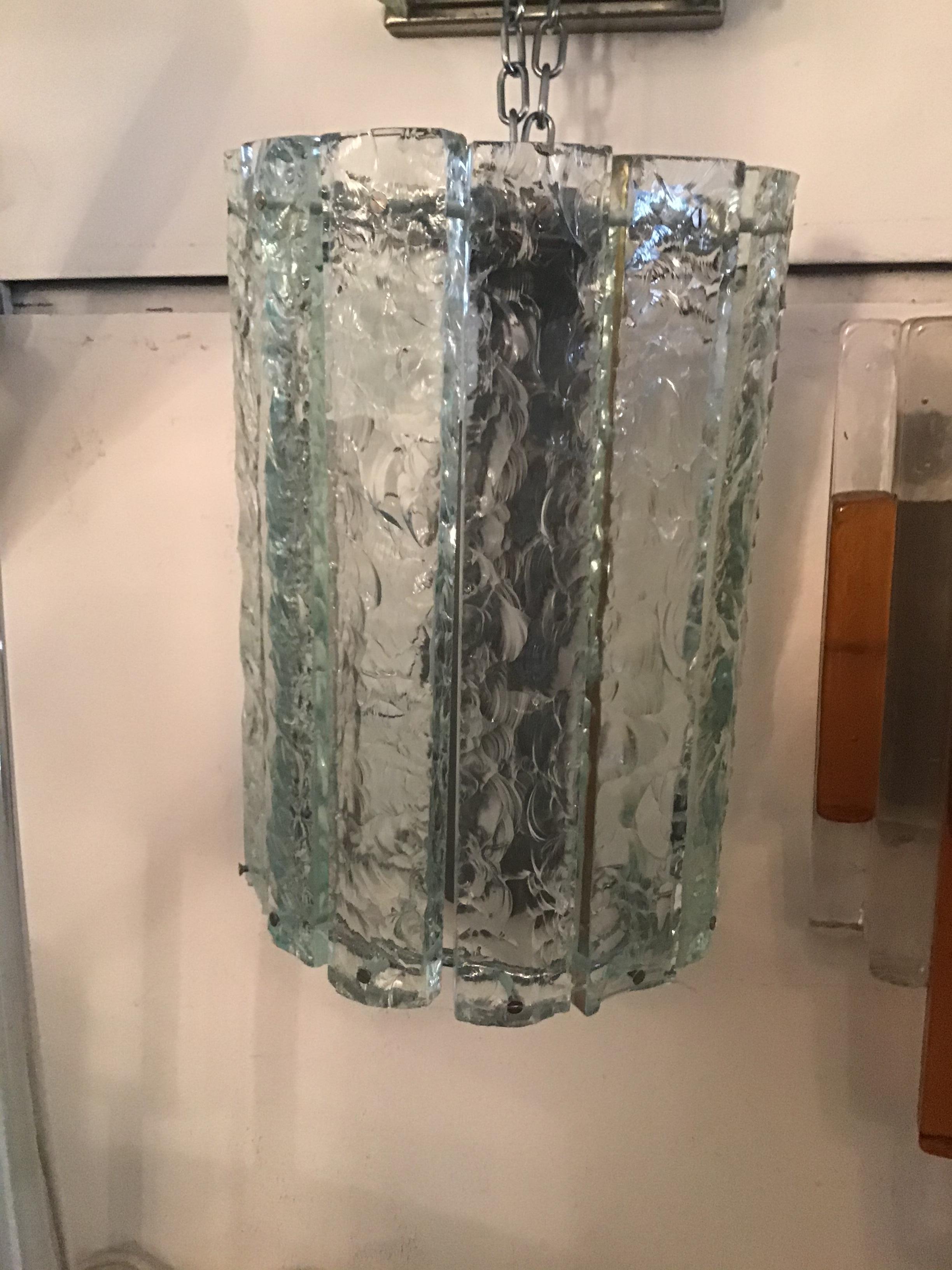 Max Ingrand Fontana Arte N 4 Sconces Glass Metal Crome, 1960, Italy In Excellent Condition For Sale In Milano, IT
