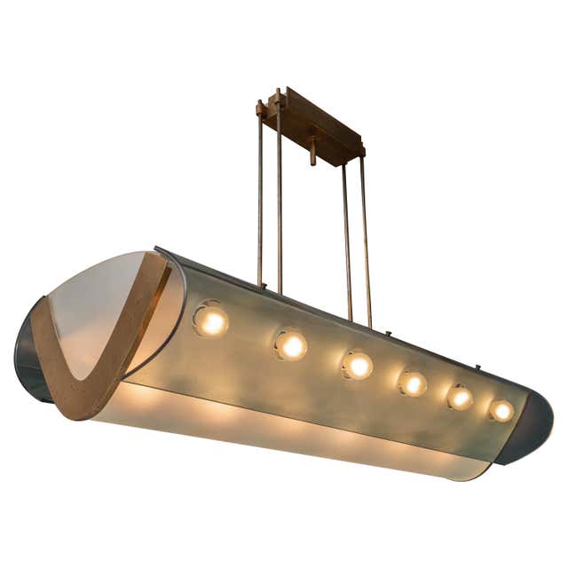 Max Ingrand Fontana Arte Chandelier Suspension Light Mod. 2097 Glass ...