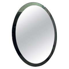 Miroir mural ovale de style « Mid-Century Modern » par Fontana Arte, années 1950