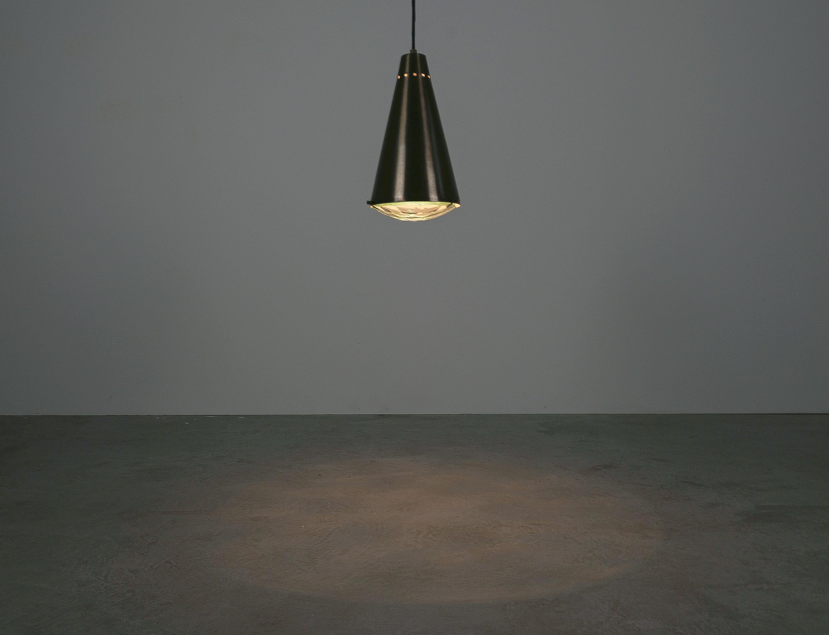 Mid-Century Modern Max Ingrand Fontana Arte Pendant Lamp Lantern Glass Brass, Italy, 1960s For Sale
