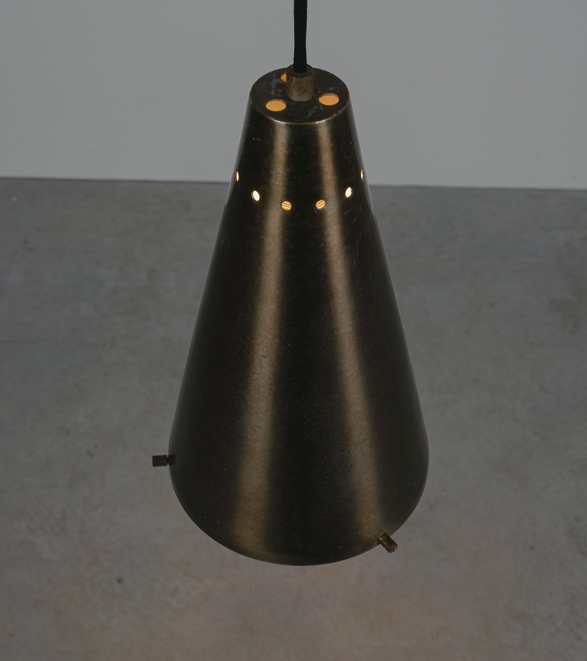 Max Ingrand Fontana Arte Pendant Lamp Lantern Glass Brass, Italy, 1960s For Sale 2