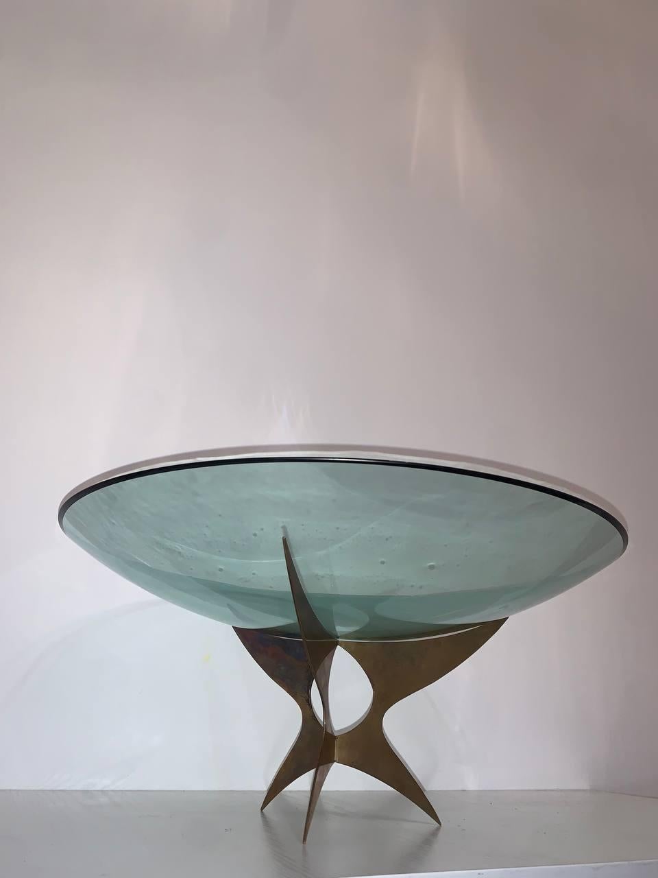 Fait main Max Ingrand, Fontana Arte Prod. Italie 1950 alzata en cristallo colorato.  en vente