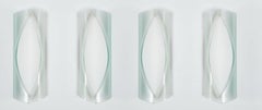 Max Ingrand Fontana Arte documentato mod 2224 set di 4 Applique da parete 1958'