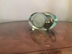 Max Ingrand Fontana Arte Sconce Model 2093 Glass Crome Metal, Italy