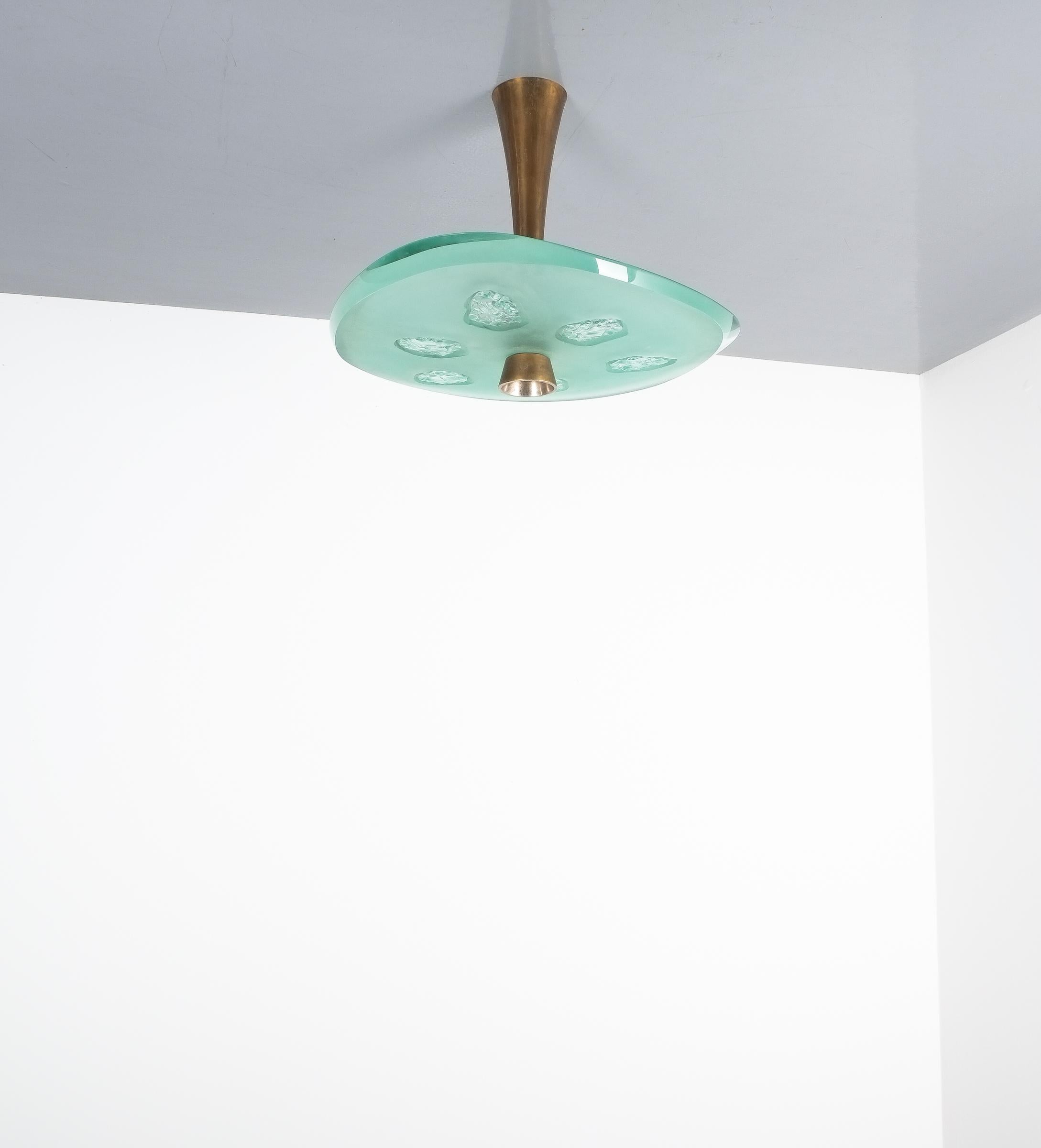 Mid-Century Modern Max Ingrand Fontana Arte Semi Flush Mount Mod. 1748, Italy, 1957