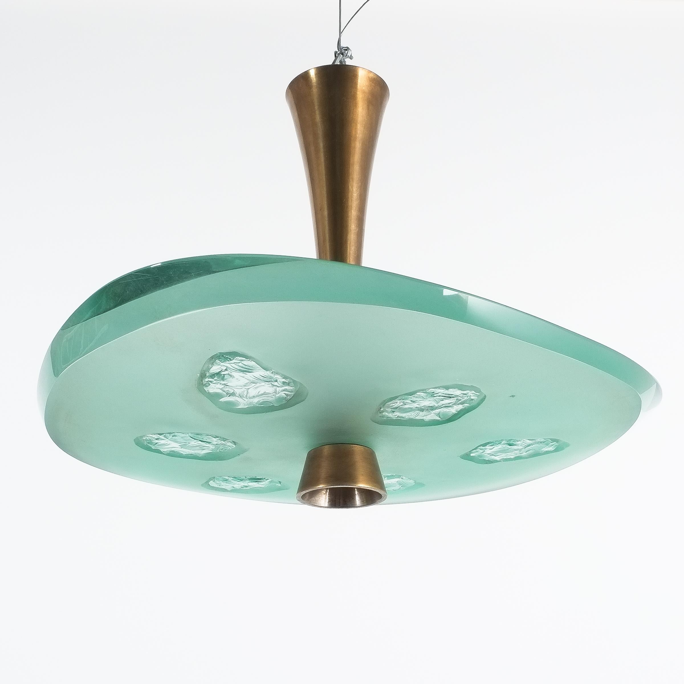 Max Ingrand Fontana Arte Semi Flush Mount Mod. 1748, Italy, 1957 In Good Condition In Vienna, AT