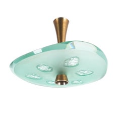 Retro Max Ingrand Fontana Arte Semi Flush Mount Mod. 1748, Italy, 1957