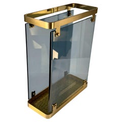 Max Ingrand for Fontana Arte 1960s Mid-Century Glass & Brass Umbrella Stand
