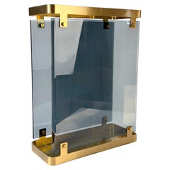 Max Ingrand for Fontana Arte 1960s Mid-Century Glass & Brass Umbrella Stand