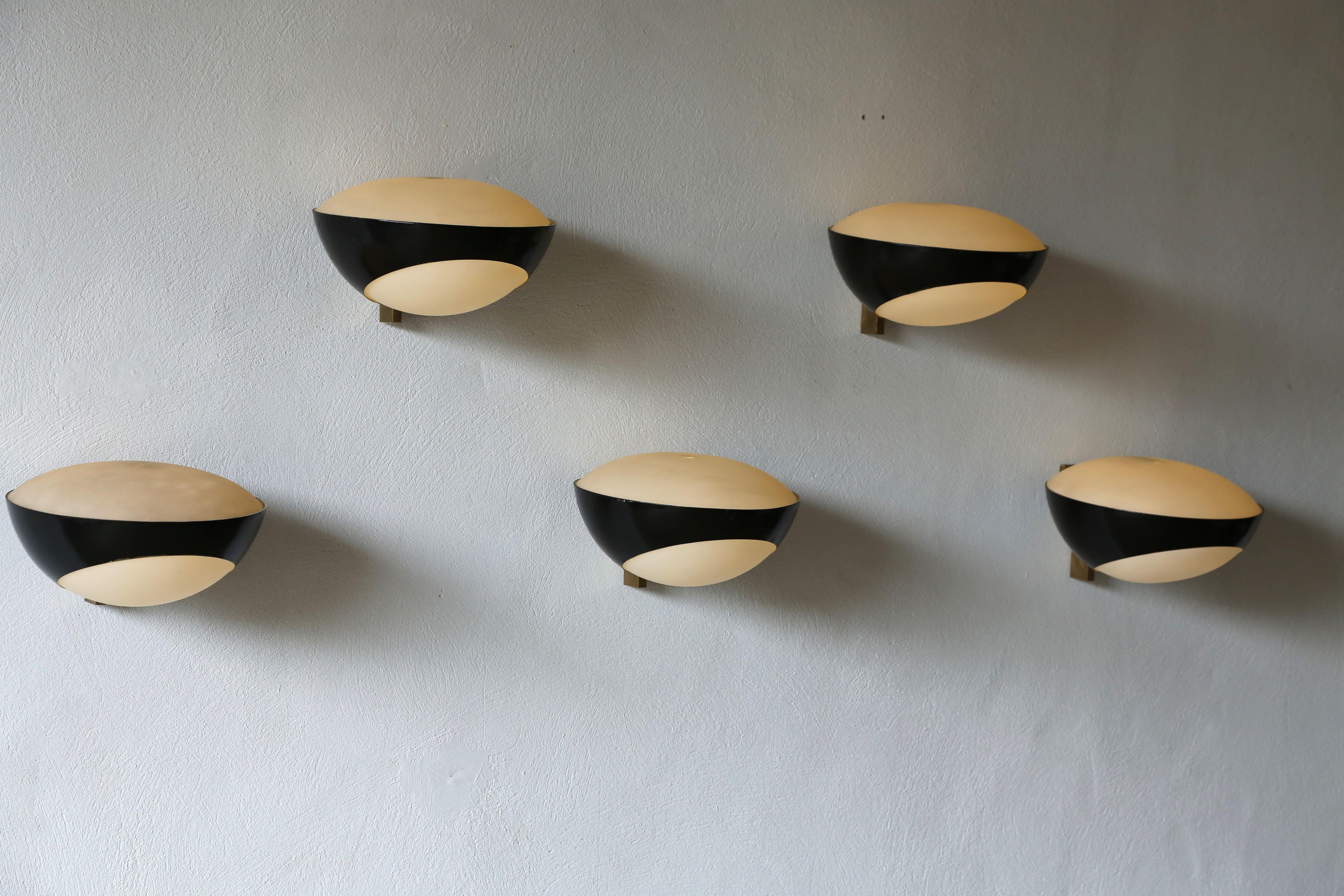 Max Ingrand for Fontana Arte 1963 Wall Lights / Sconces, Italy, 1960s In Good Condition For Sale In London, GB