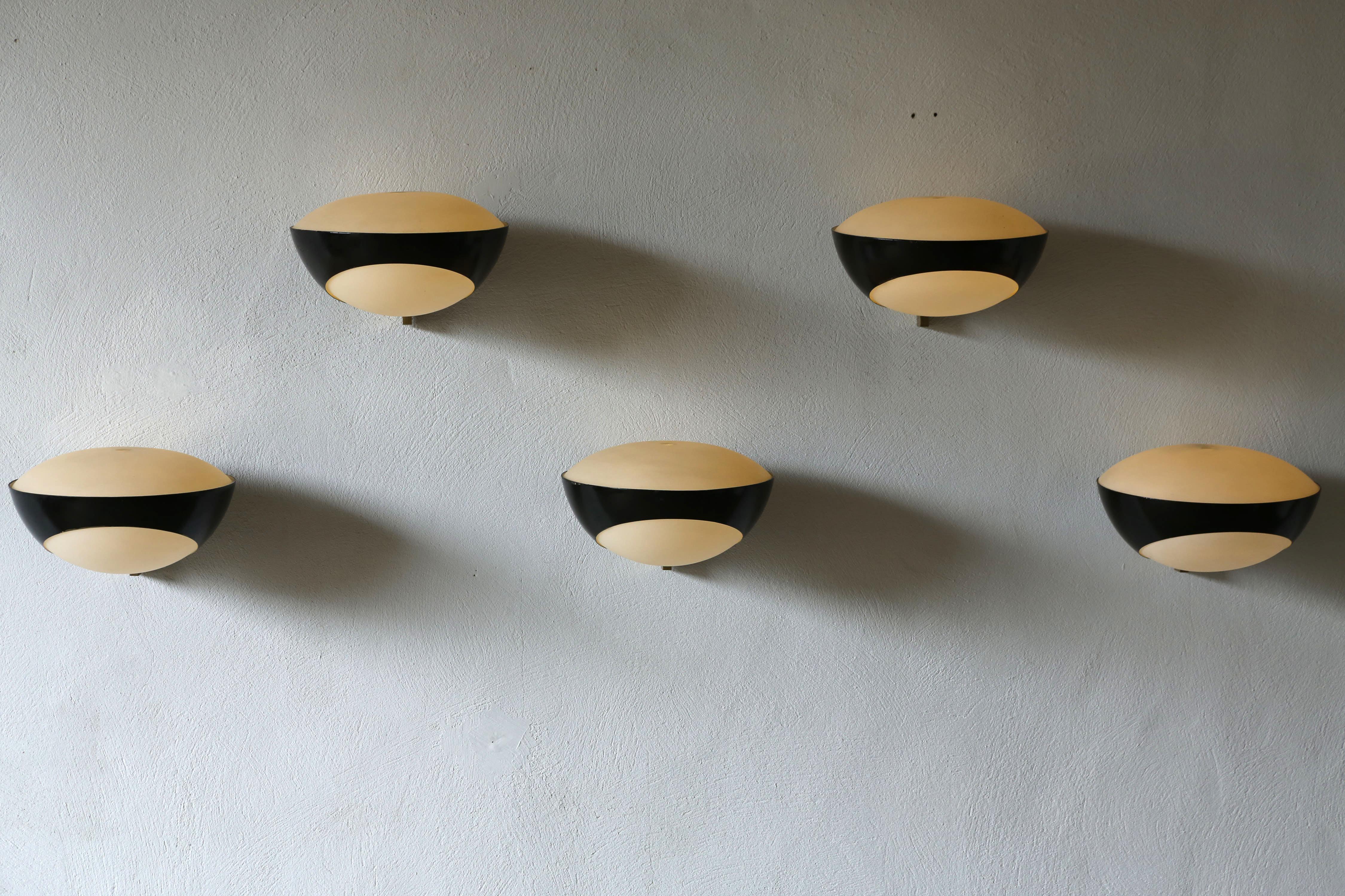 Metal Max Ingrand for Fontana Arte 1963 Wall Lights / Sconces, Italy, 1960s For Sale