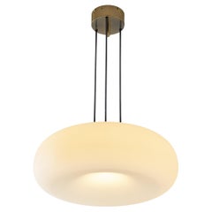 Lampadario '2356' in ottone e vetro di Max Ingrand per Fontana Arte