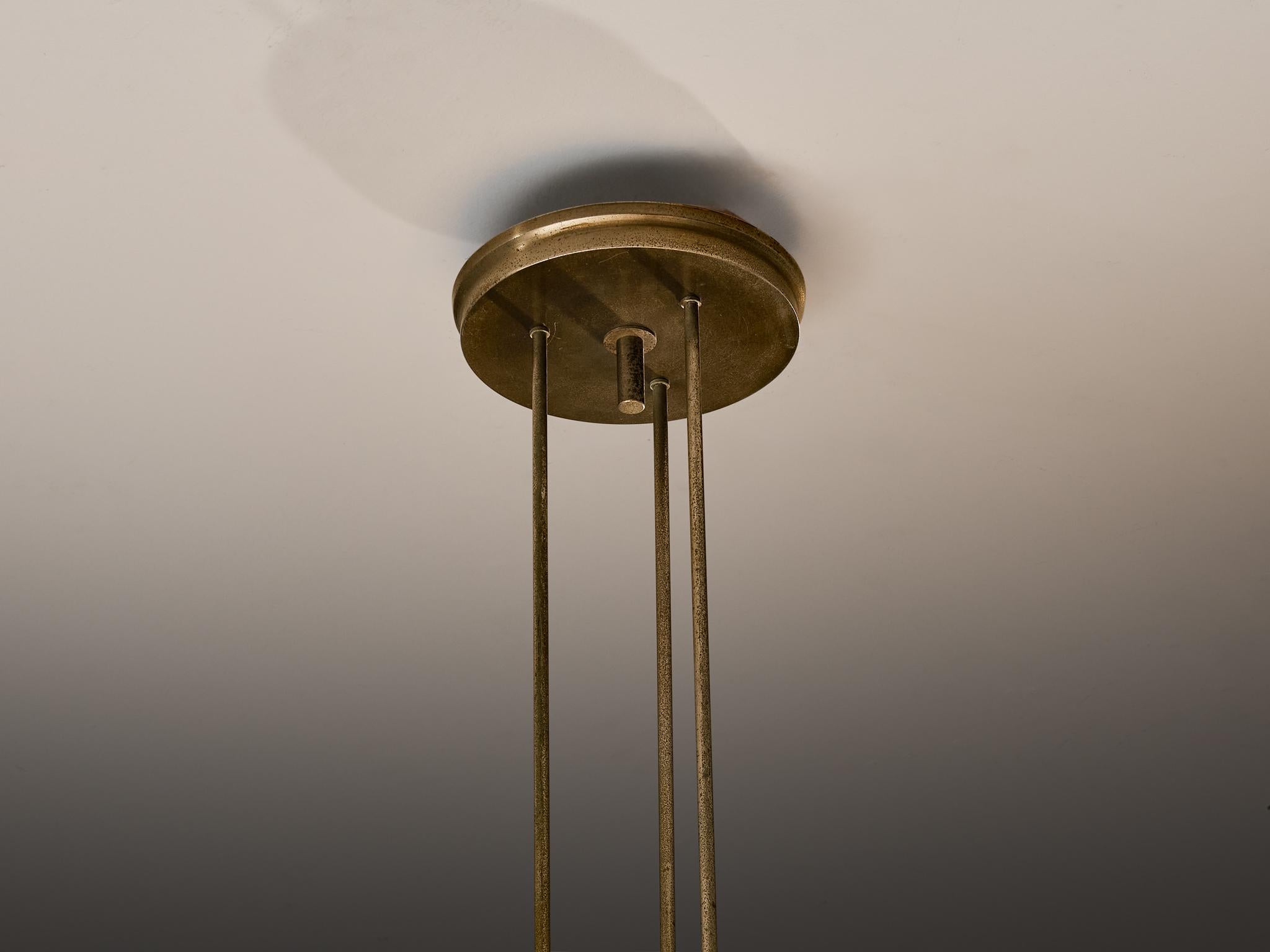 Max Ingrand for Fontana Arte '2356' Chandelier in Glass and Metal For Sale 1