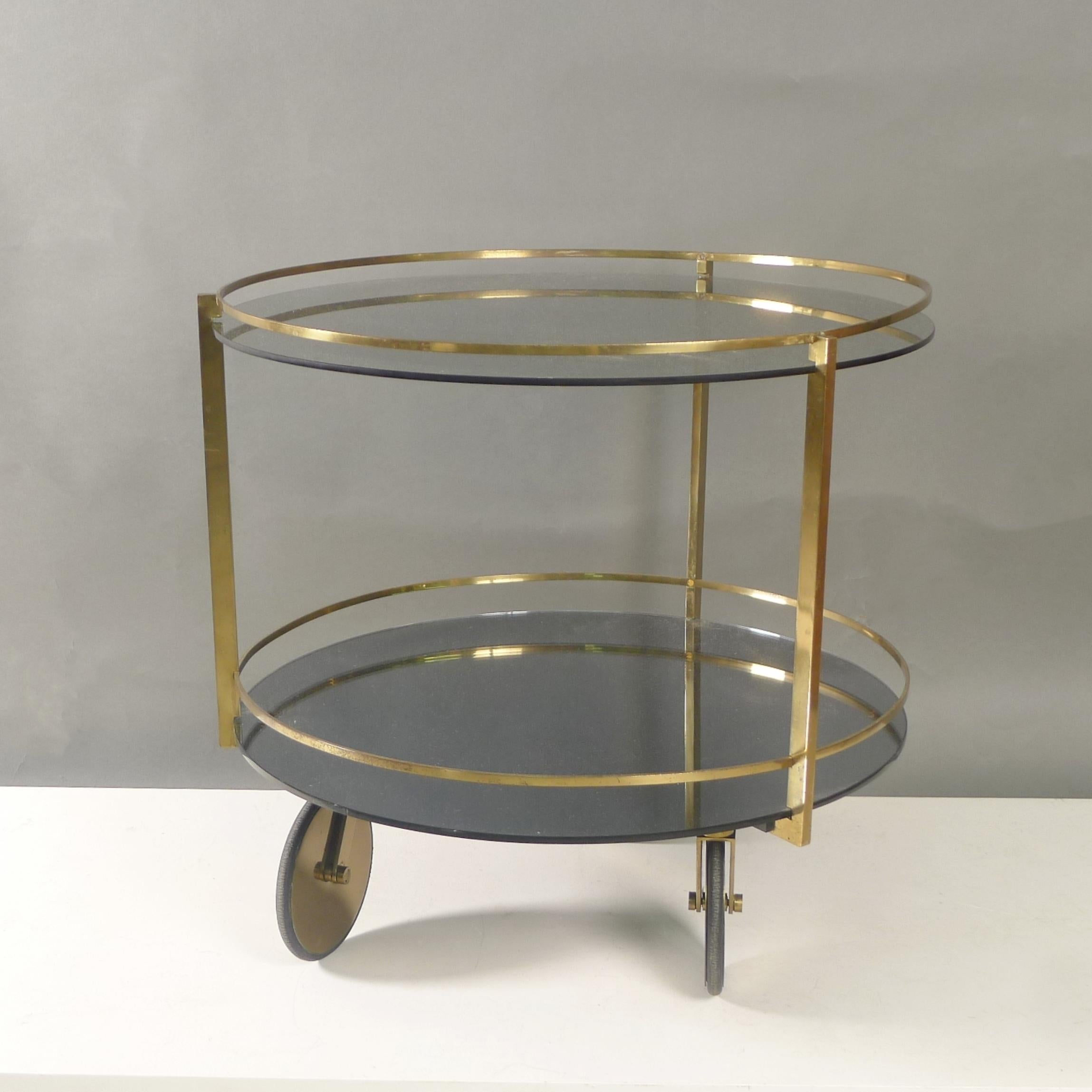 Mid-Century Modern Max Ingrand for Fontana Arte, Bar Cart or Serving Trolley, circa 1960 For Sale