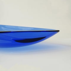 Max Ingrand pour Fontana Arte Plateau en verre bleu, Italie, années 1960