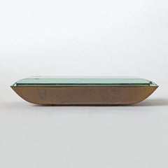 Fontana Arte - Scatola in metallo bronzato e vetro, Italia 1950s