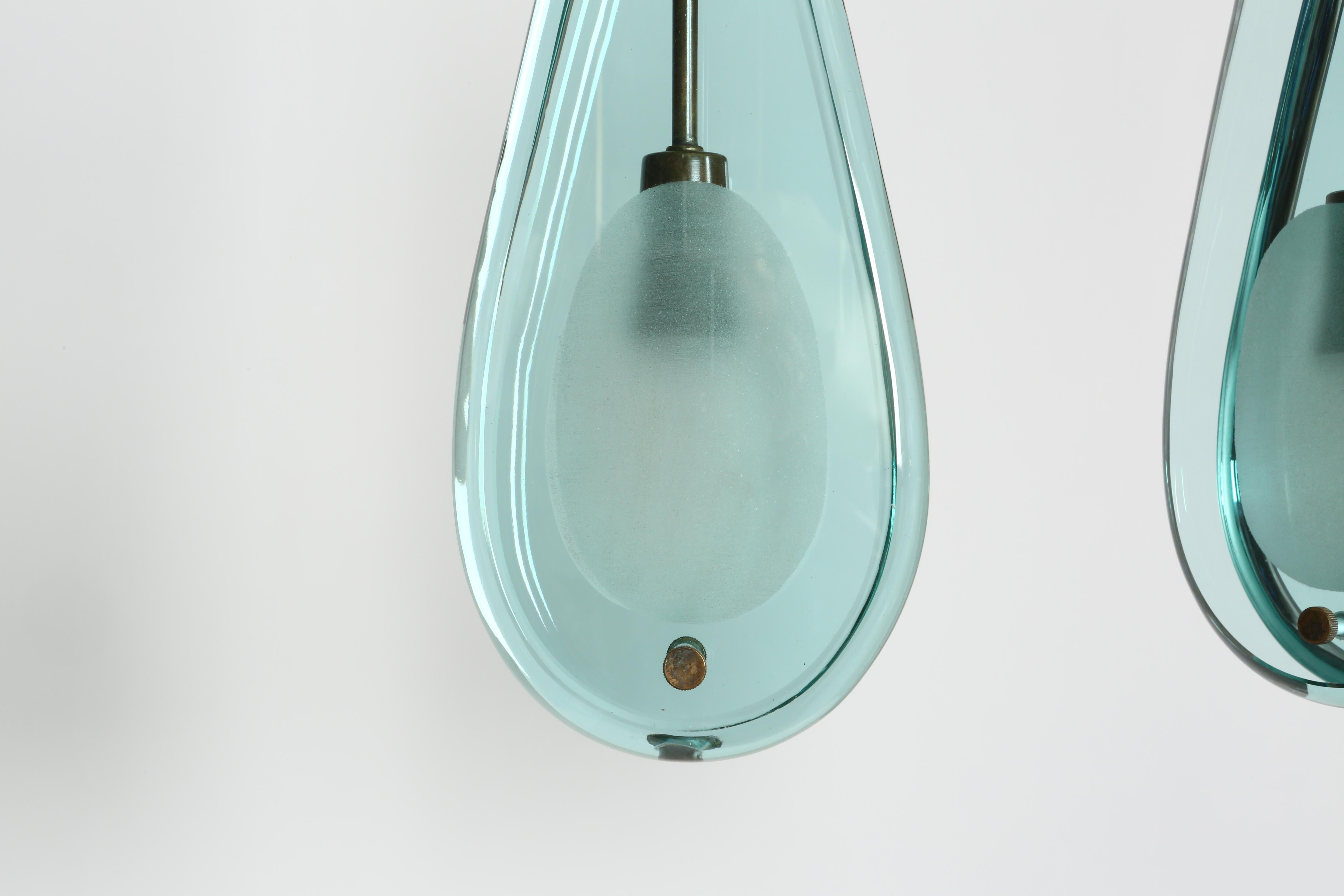 Brass Max Ingrand for Fontana Arte Ceiling Pendants Model 2259
