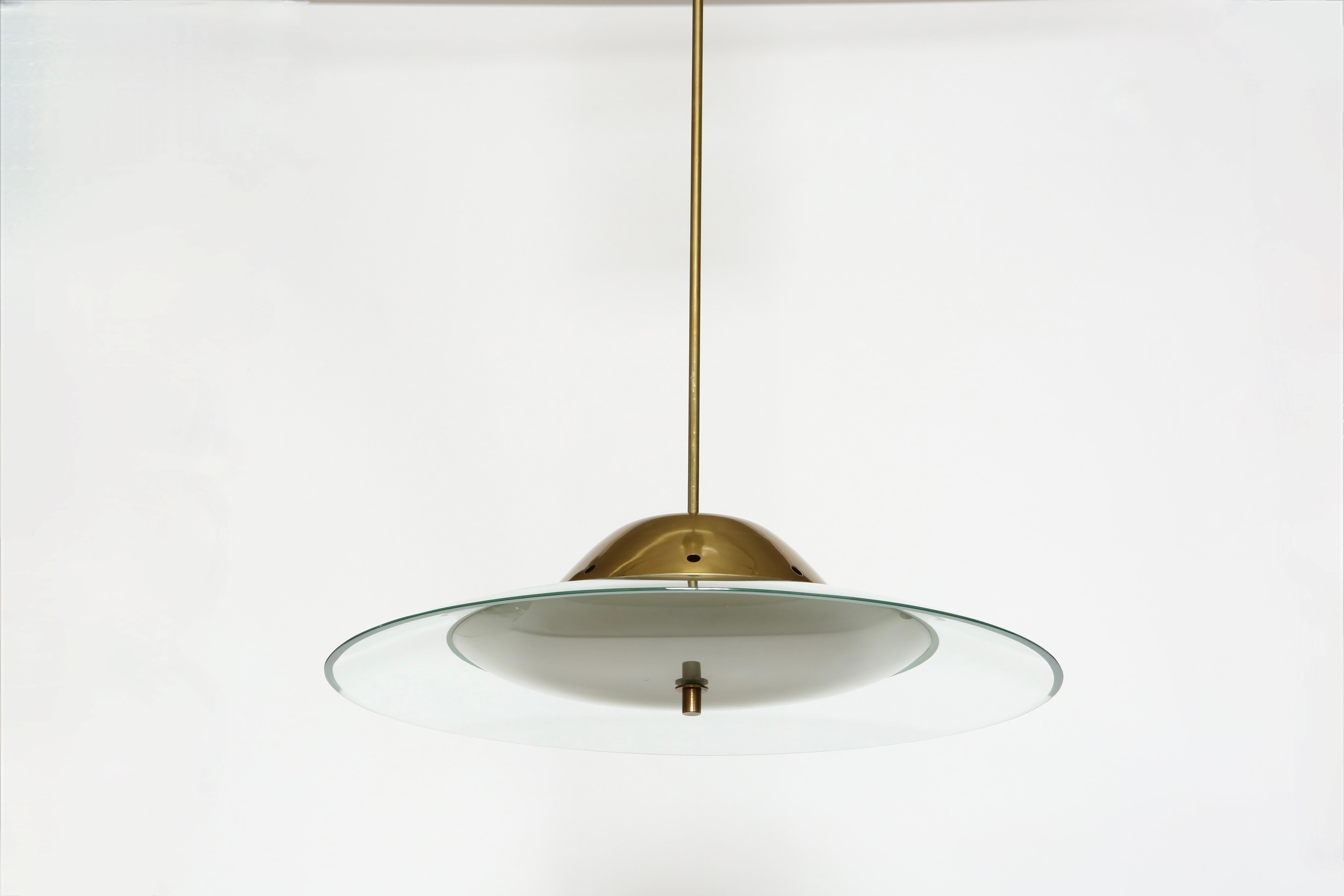 Max Ingrand pour la suspension de plafond Fontana Arte modèle 1239 en vente 1
