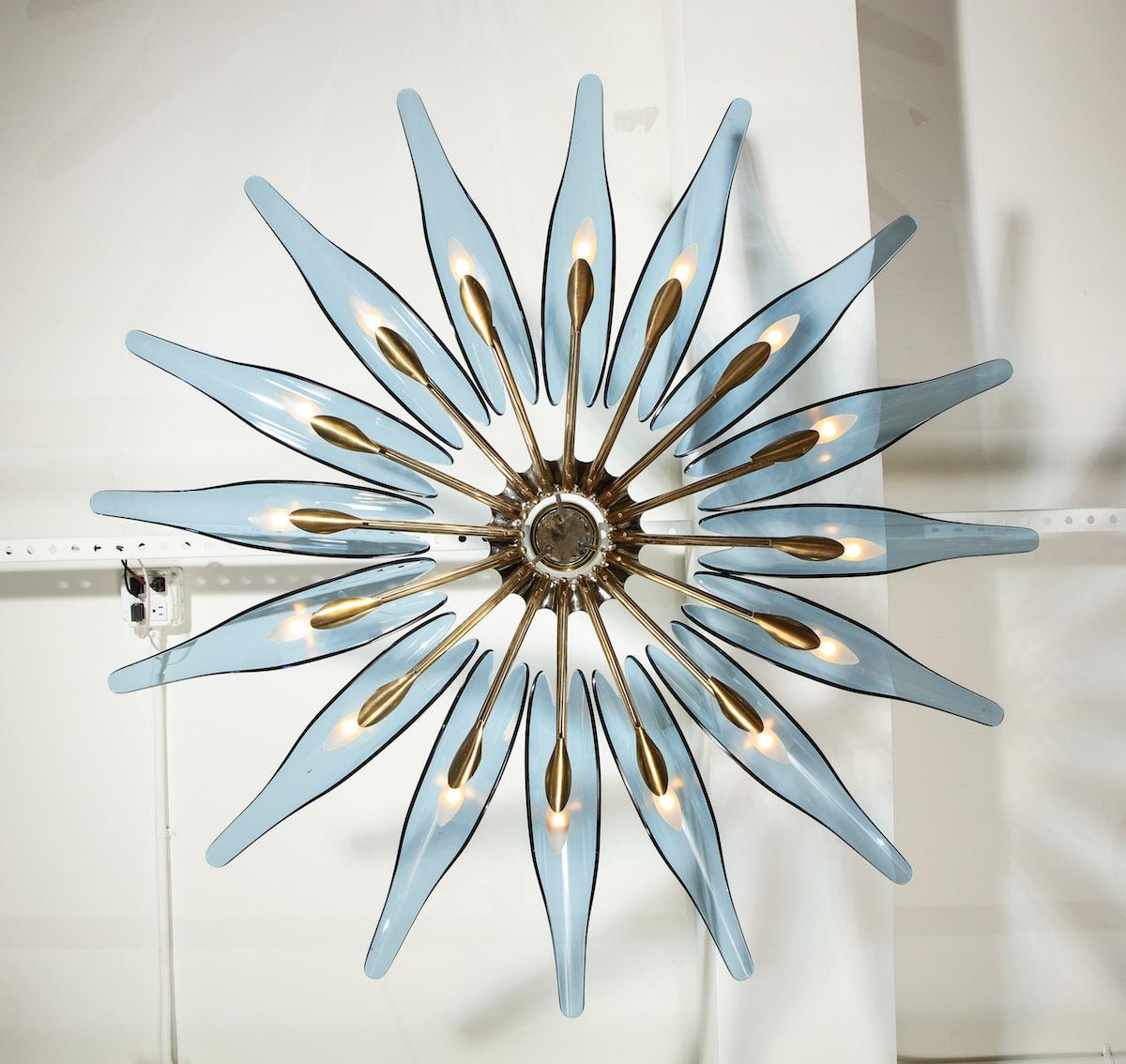 Max Ingrand for Fontana Arte Chandelier In Good Condition In New York, NY