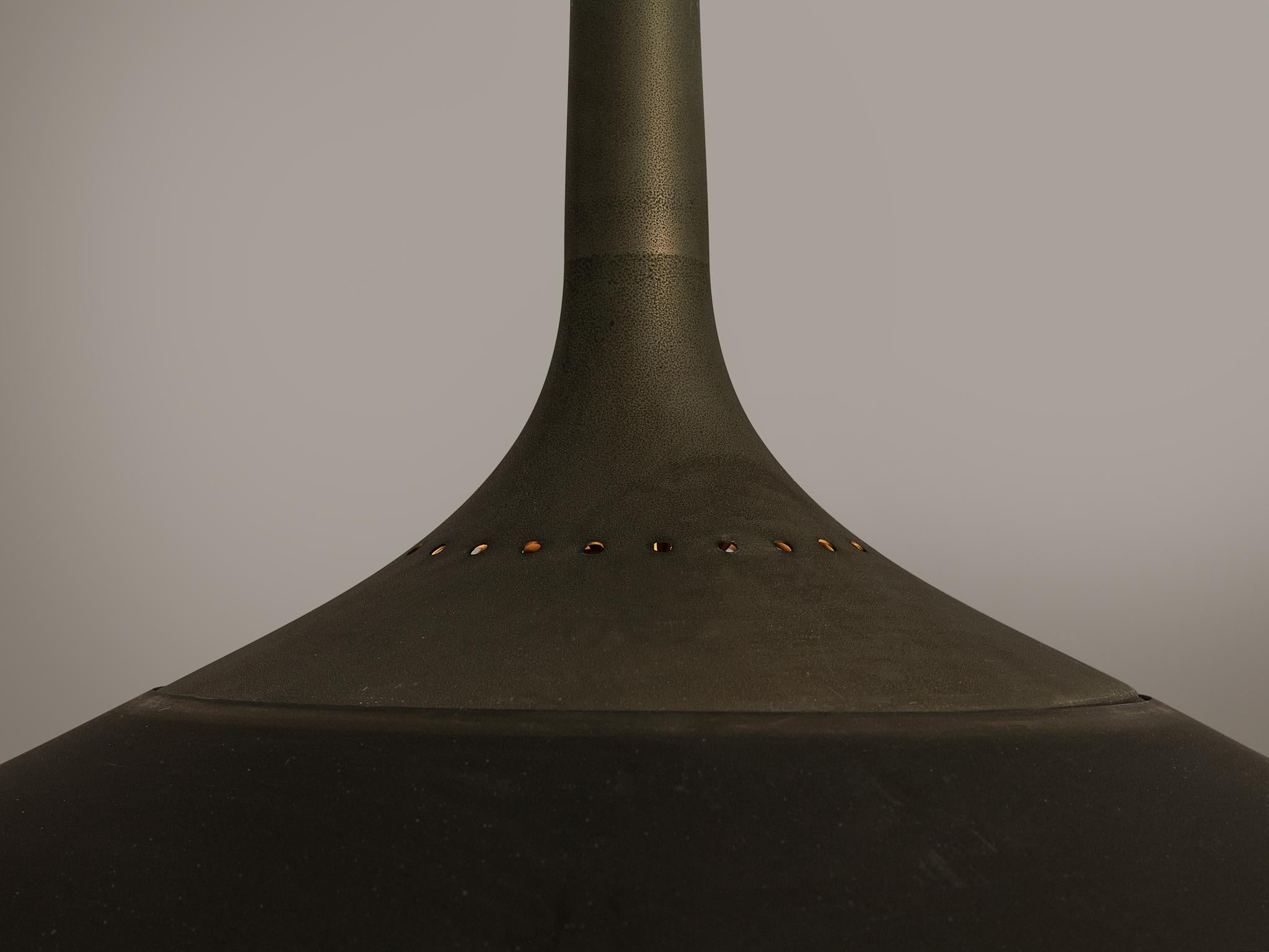 Lámpara de cristal satinado y latón Max Ingrand para Fontana Arte en Bueno estado para la venta en Waalwijk, NL