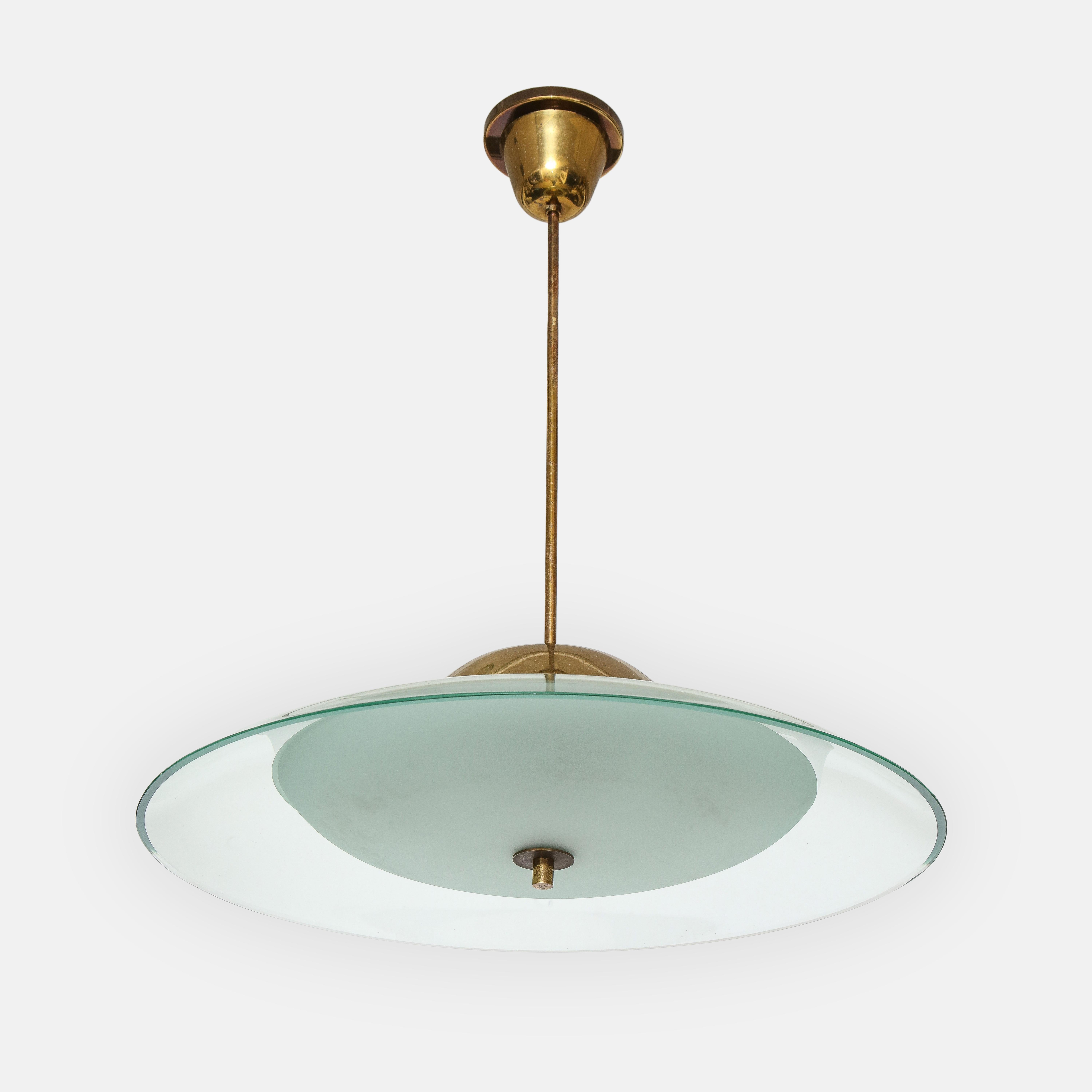 Max Ingrand per Fontana Arte Lampadario modello 1239 In condizioni buone in vendita a New York, NY